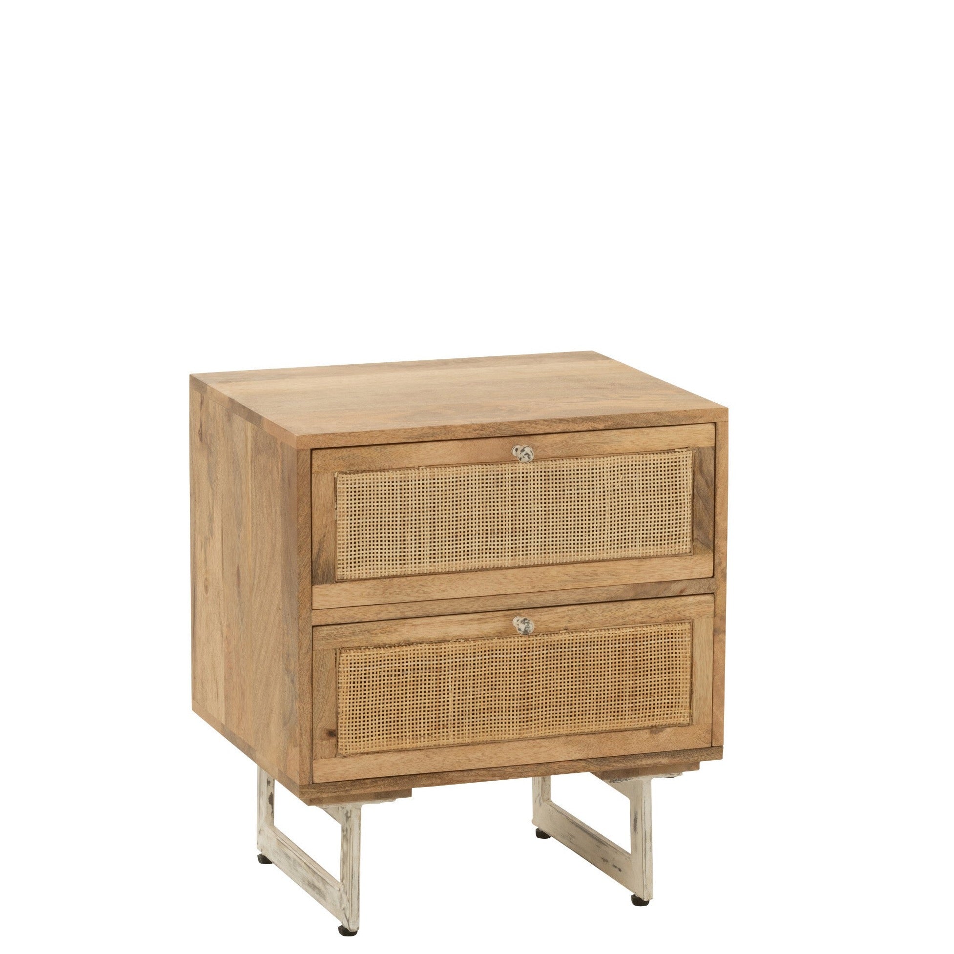 Nachttisch 'Weaving' - Handgefertigte Naturschönheit aus Holz