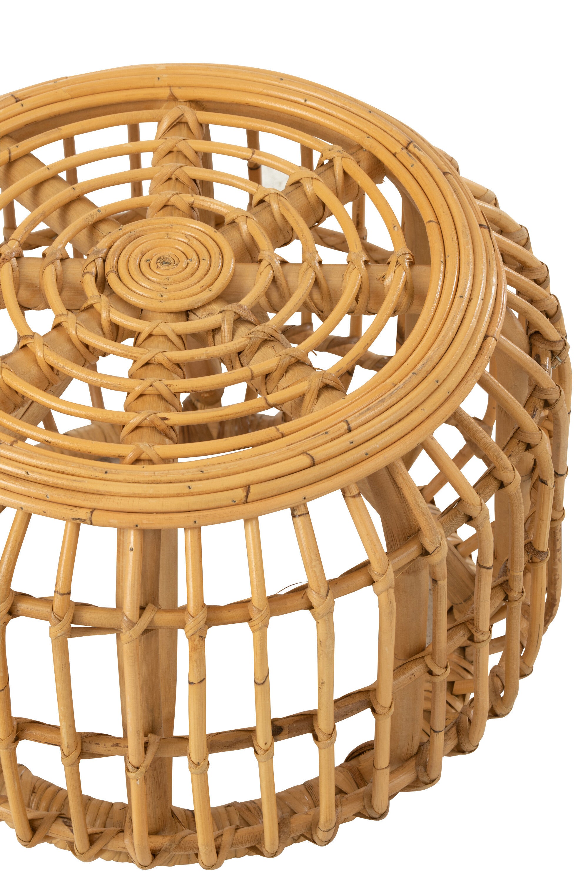 Vielseitiger Harry Rattan Naturell Couchtisch - Eleganz und Natürlichkeit für Wohnzimmer, Garten und Terrasse