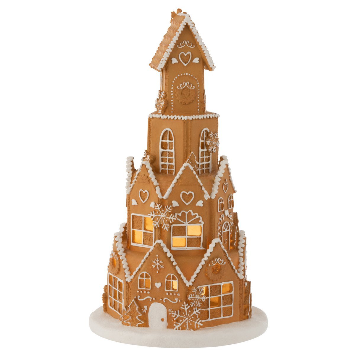 Lebkuchenhausturm LED Poly Braun