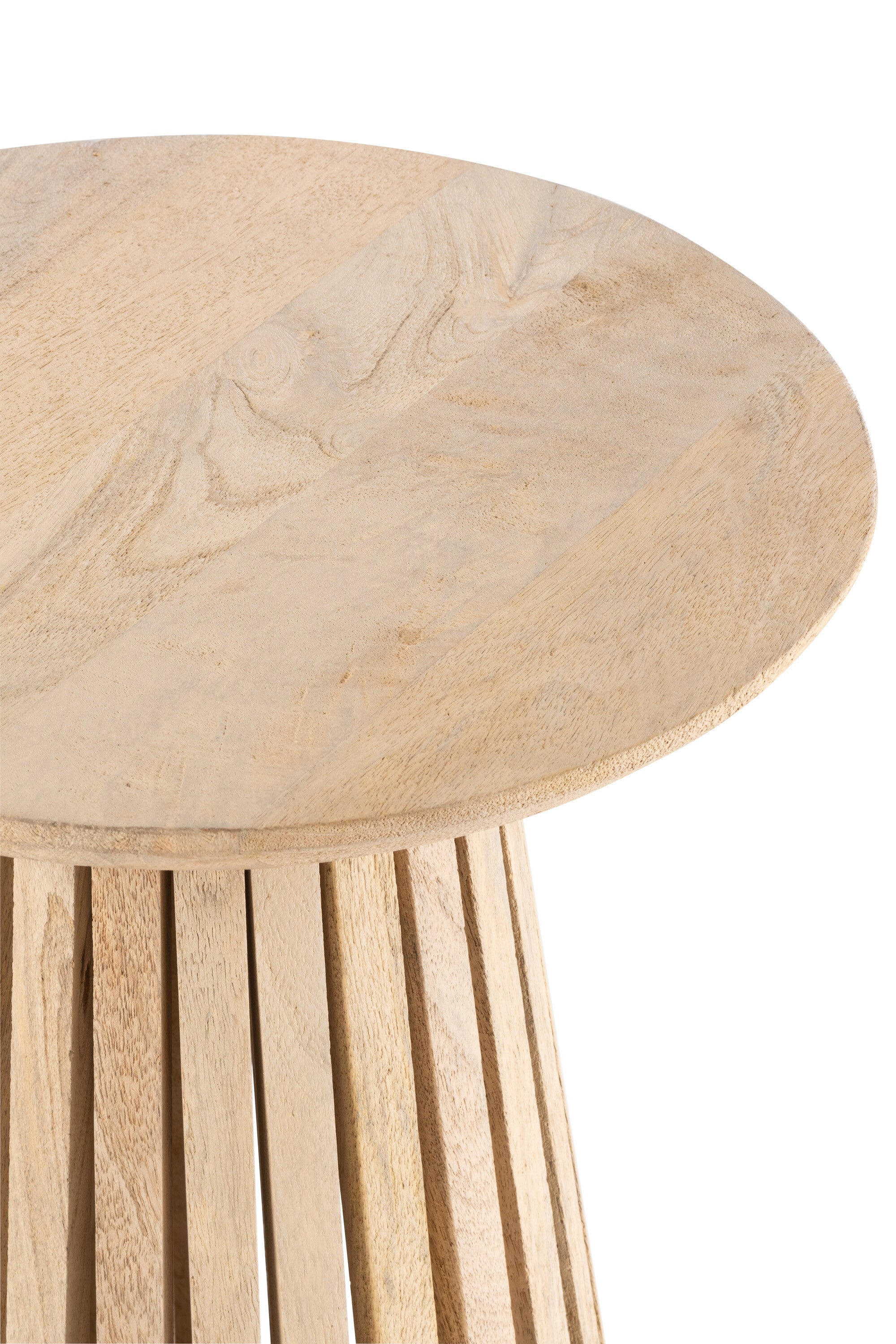 Vielseitiger Beistelltisch Vincent aus Mangobaum in Naturell - Perfekt für stilvolle Akzente