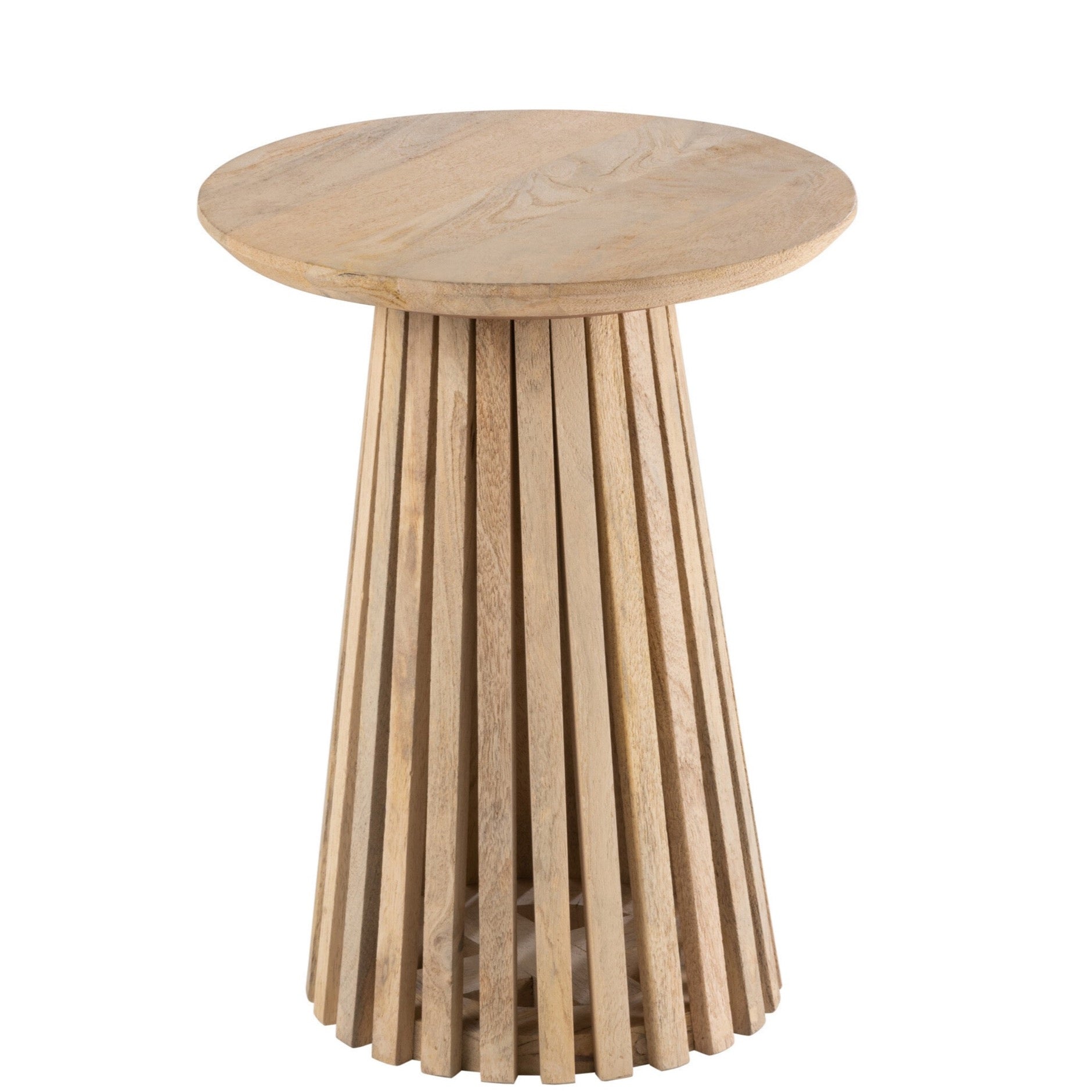 Vielseitiger Beistelltisch Vincent aus Mangobaum in Naturell - Perfekt für stilvolle Akzente