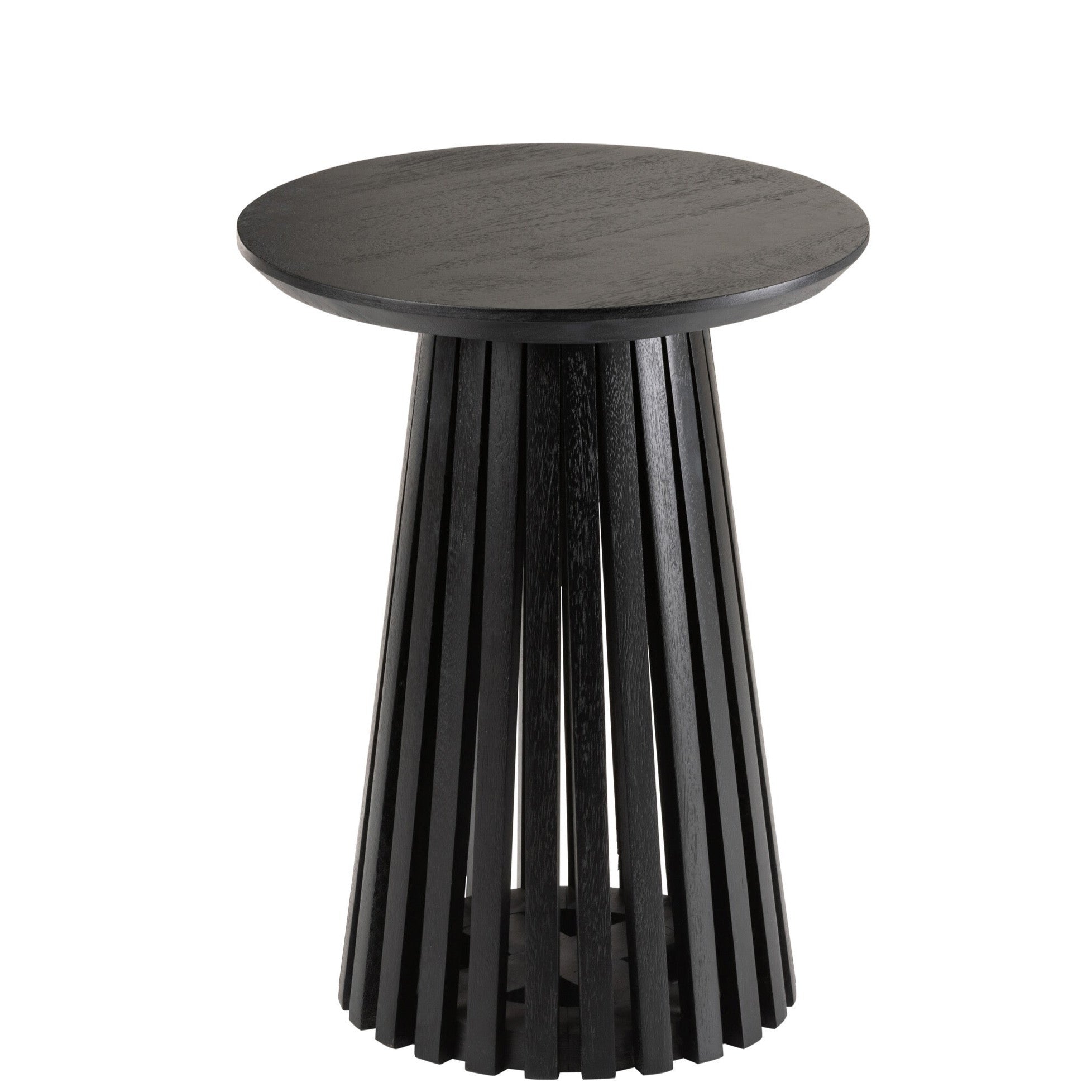 Handgefertigter Beistelltisch Vincent aus schwarzem Mangobaum