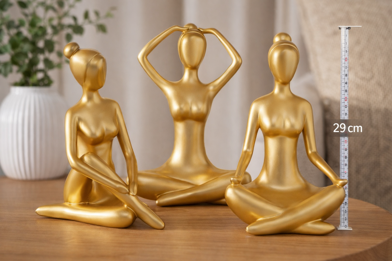 Yoga Aurinia XXL Figuren 3er Set Gold