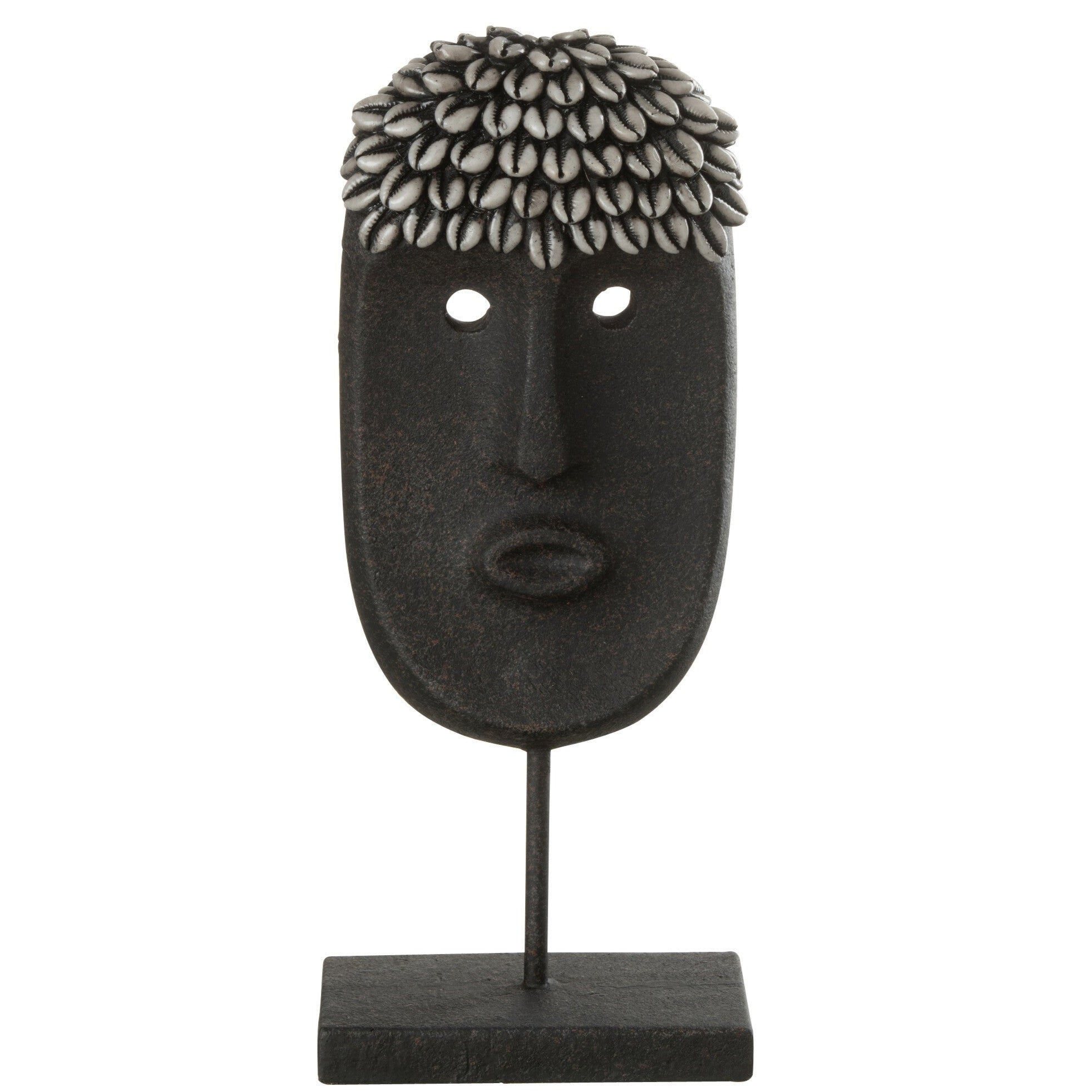 3er-Set MOAAX Ethnische Masken aus Stein/Resin in Elegantem Schwarz