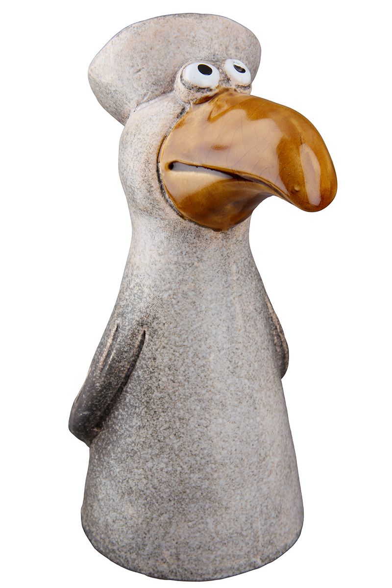 Maritime Zaunfiguren Matrose und Möwe aus Keramik 2er Set