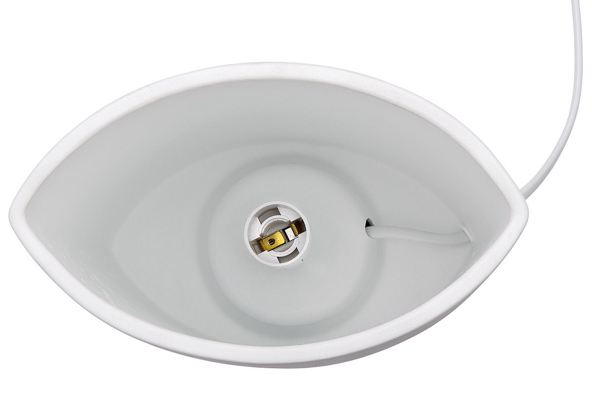 Porzellan Lampe Ellipse Hirsch – Elegante, einseitig geprickelte Designlampe in Weiß, erhältlich in zwei Größen