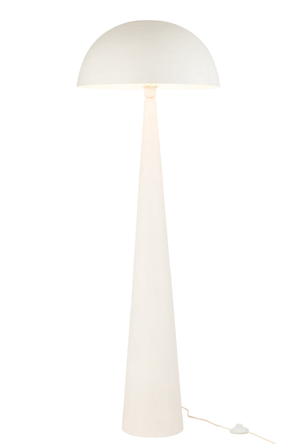 Exclusive Stehlampe Pilz-Design, Mattes Metall in Weiß