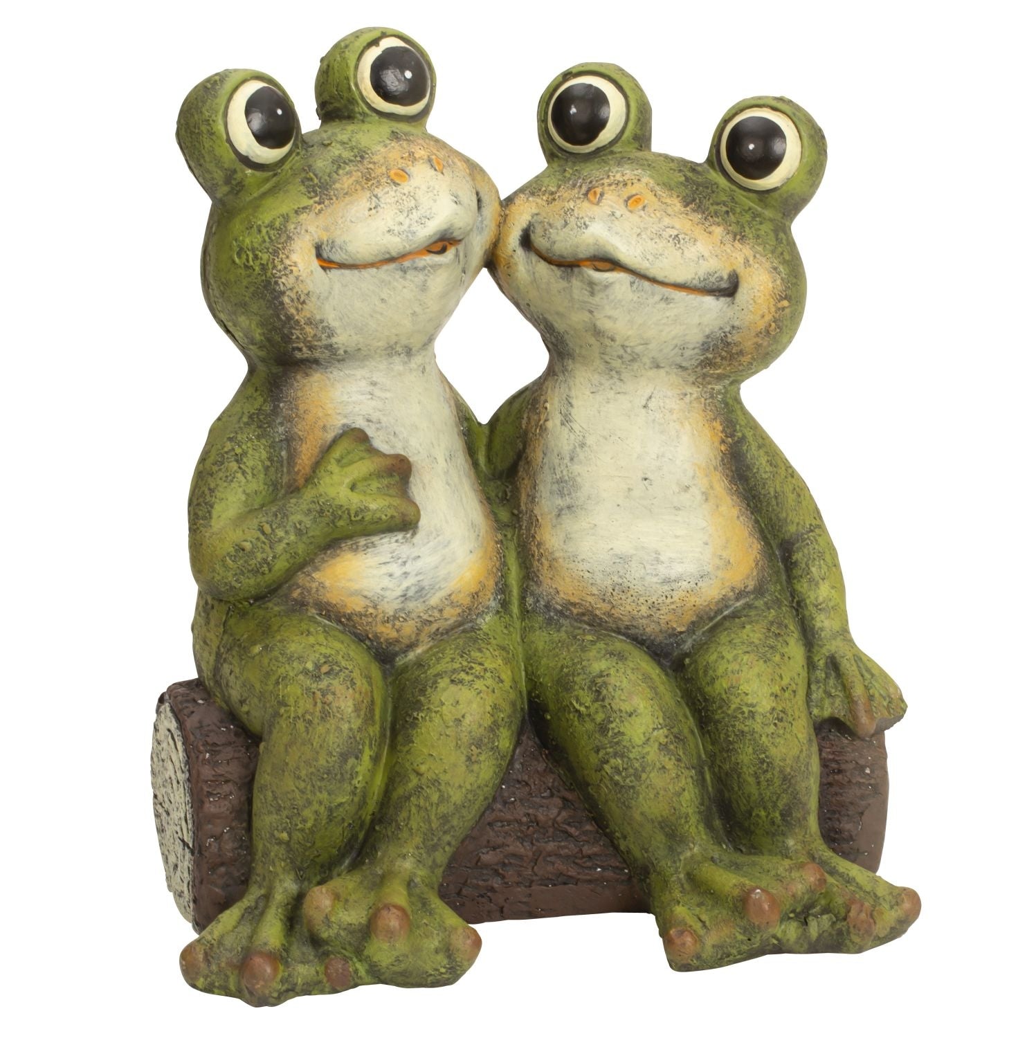 Decorative figure frog couple Frido and Flora Magnesia Green 34cm