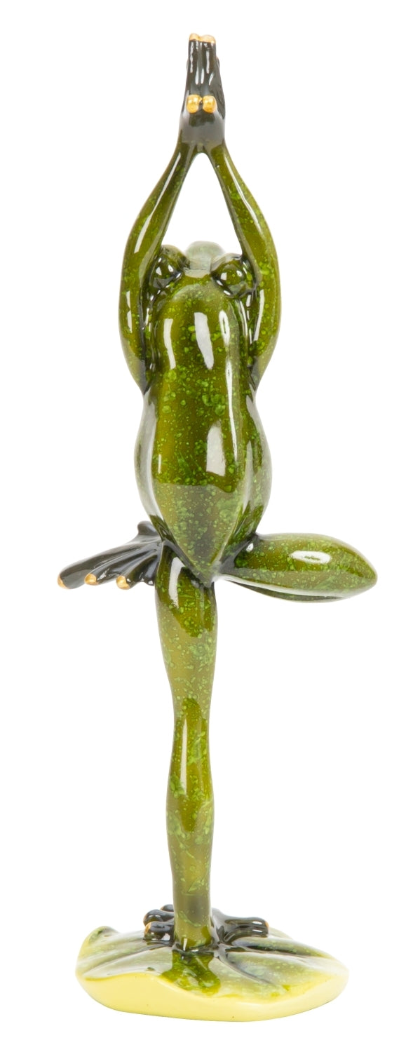 Froschfigur Zenoro Yoga Deko grün 24 cm