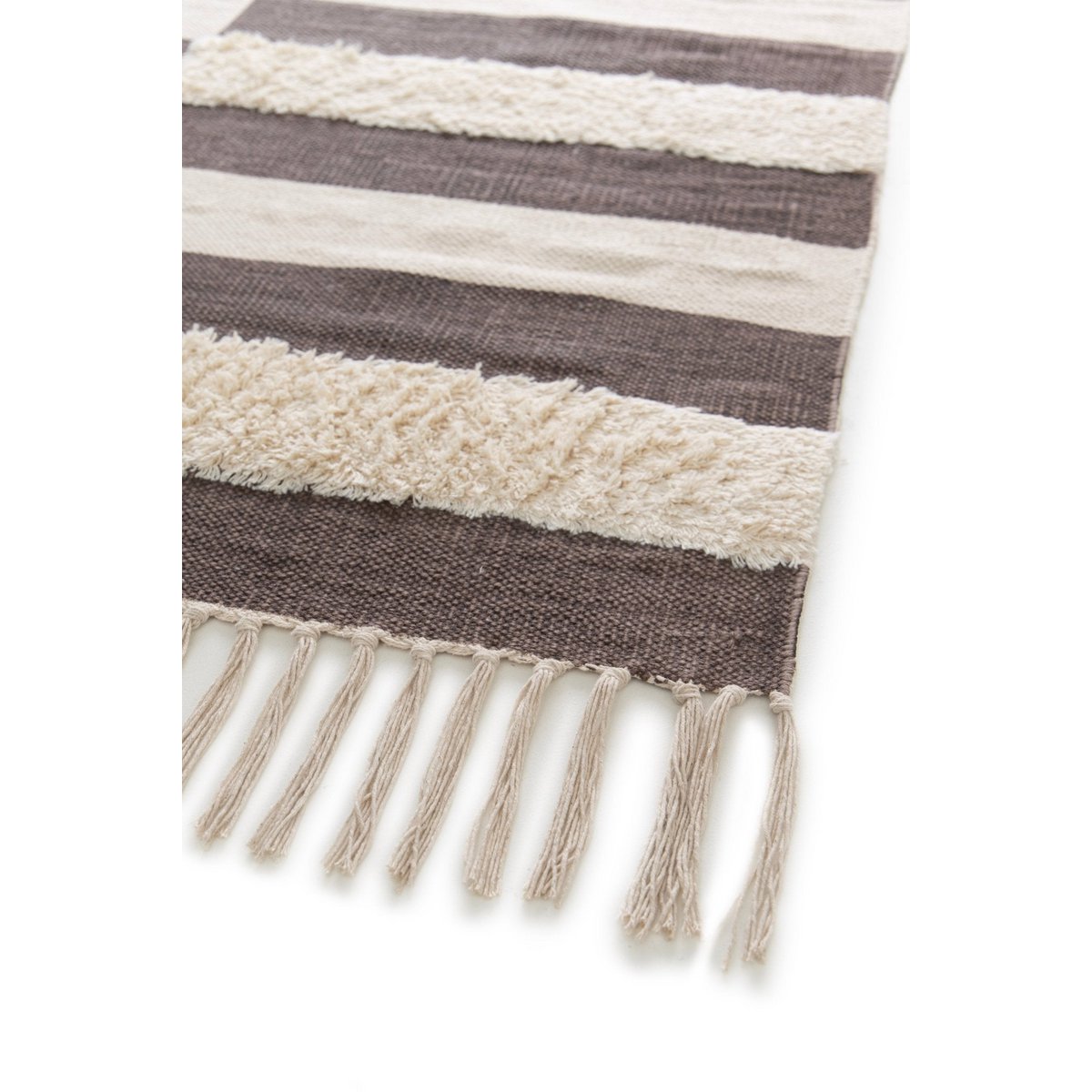 Tufte Teppich 100% Baumwoll -Ebenholz