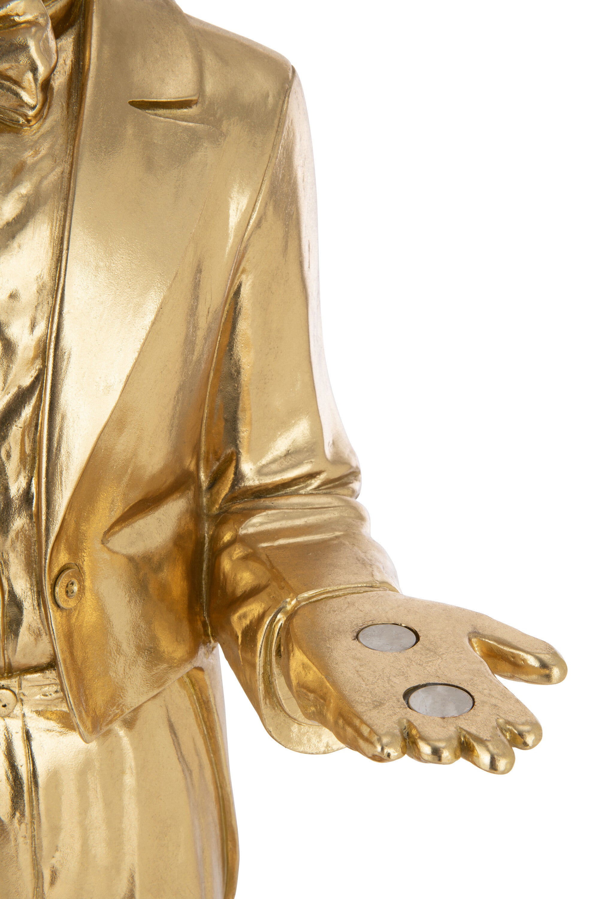 XXL Hirsch Kellner in Gold mit Serviertablett ein Meisterwerk für edle Präsentationen