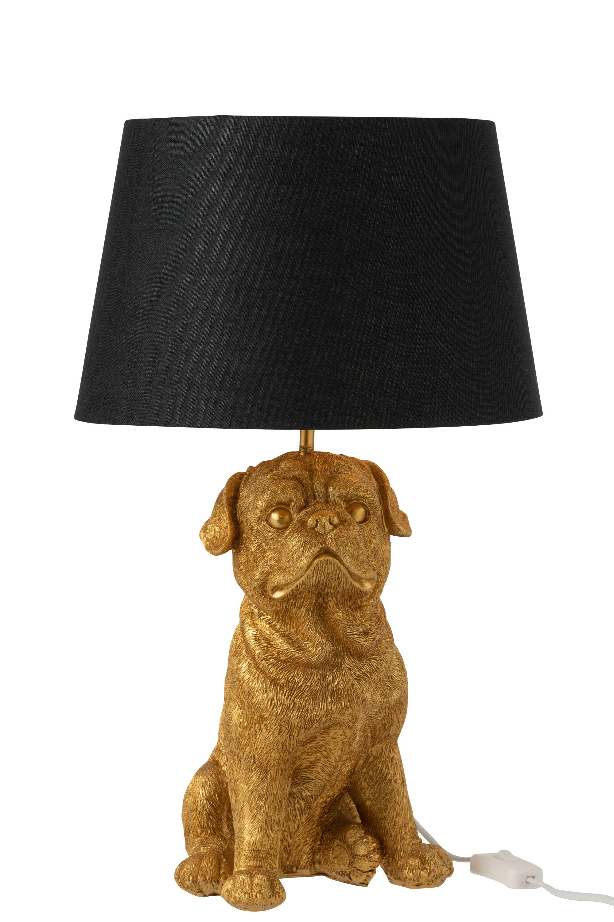Exklusives 2er Set Sitzende Hund Tischlampen in Polyresin - Erhältlich in Braun und Gold