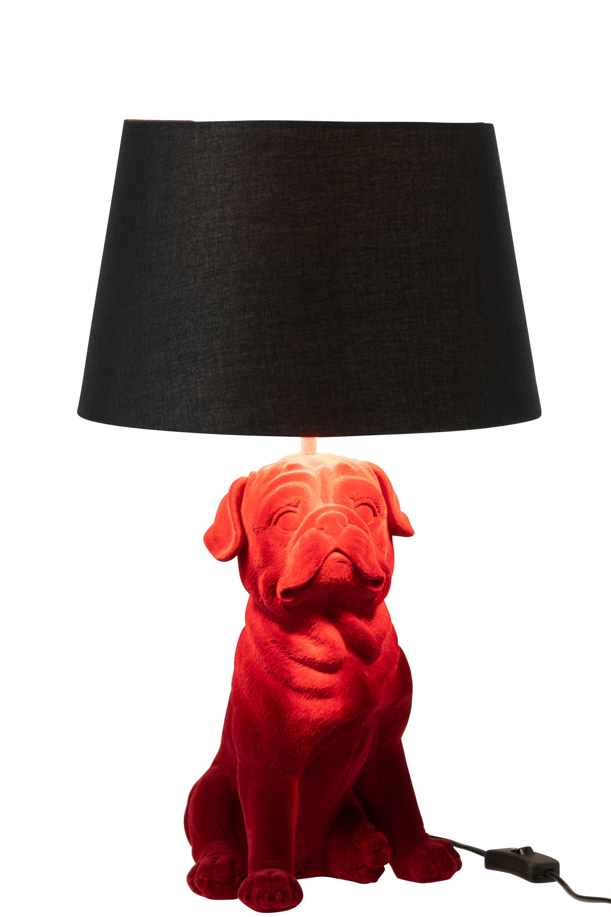 Exklusives 2er Set Sitzende Hund Tischlampen in Polyresin - Erhältlich in Braun und Gold