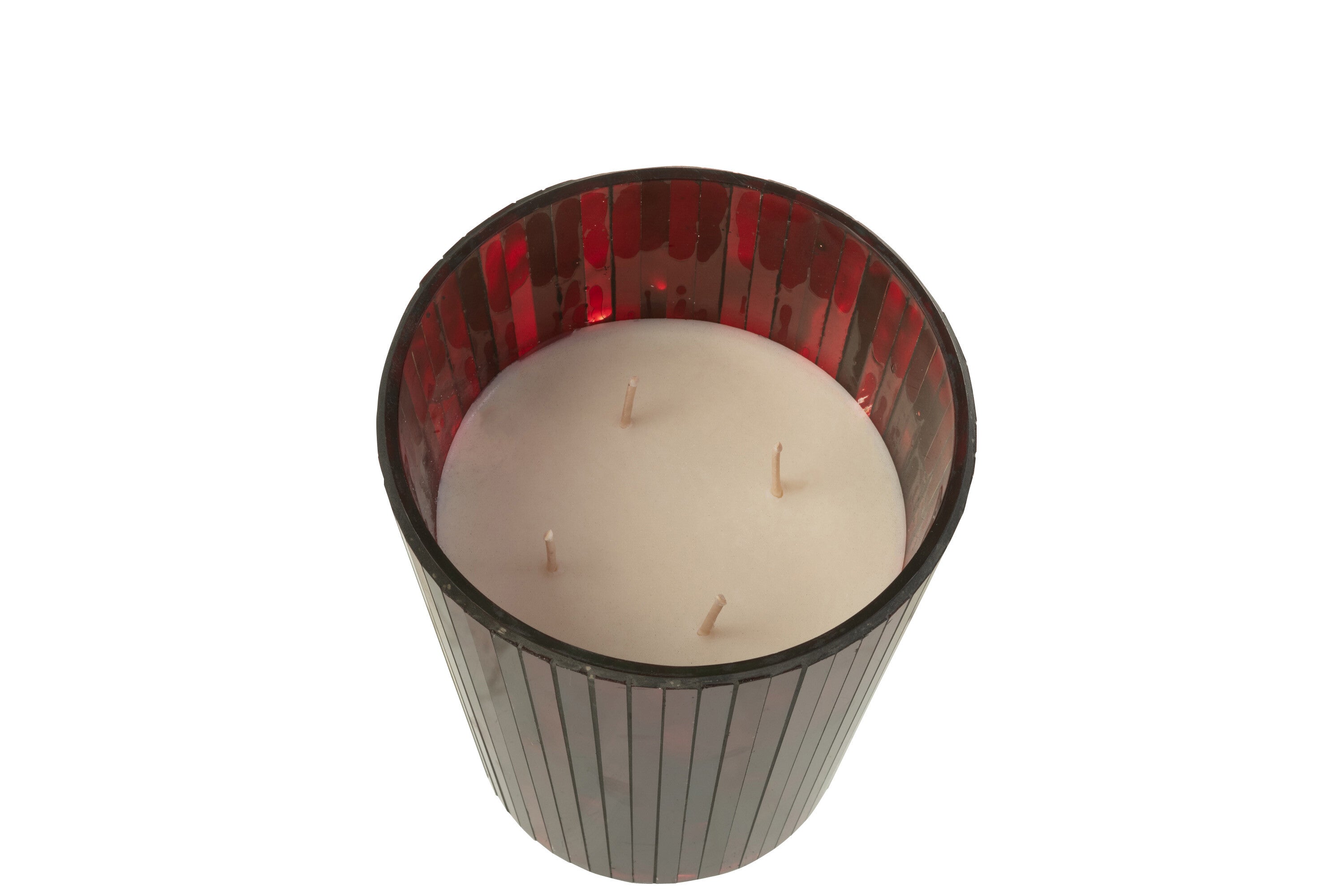 2er Set Duftkerze Noa Ruby Red - Orientalischer Duft in Rot - Brenndauer 60 Stunden