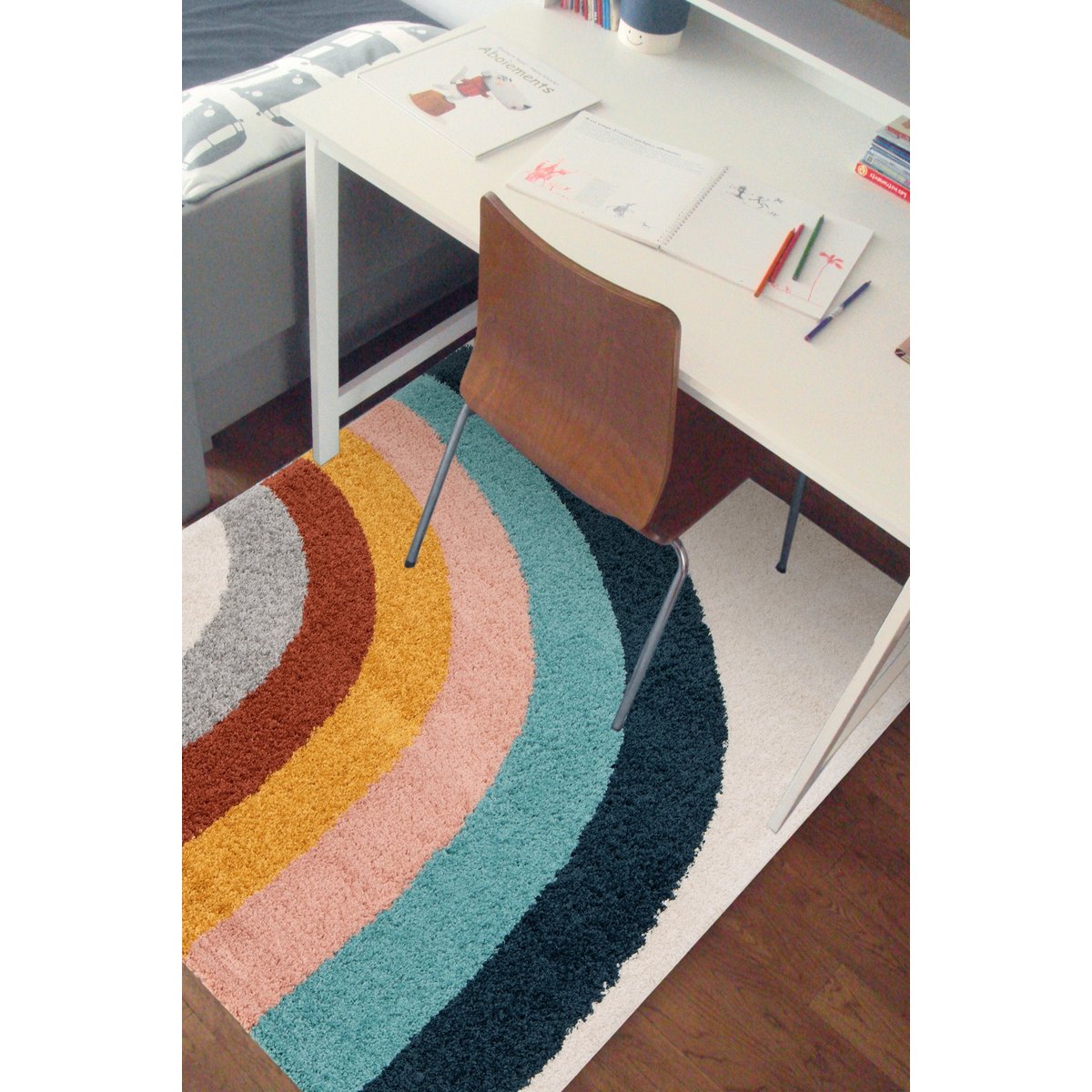 Dicker und bequemer Kinderteppich COLORS