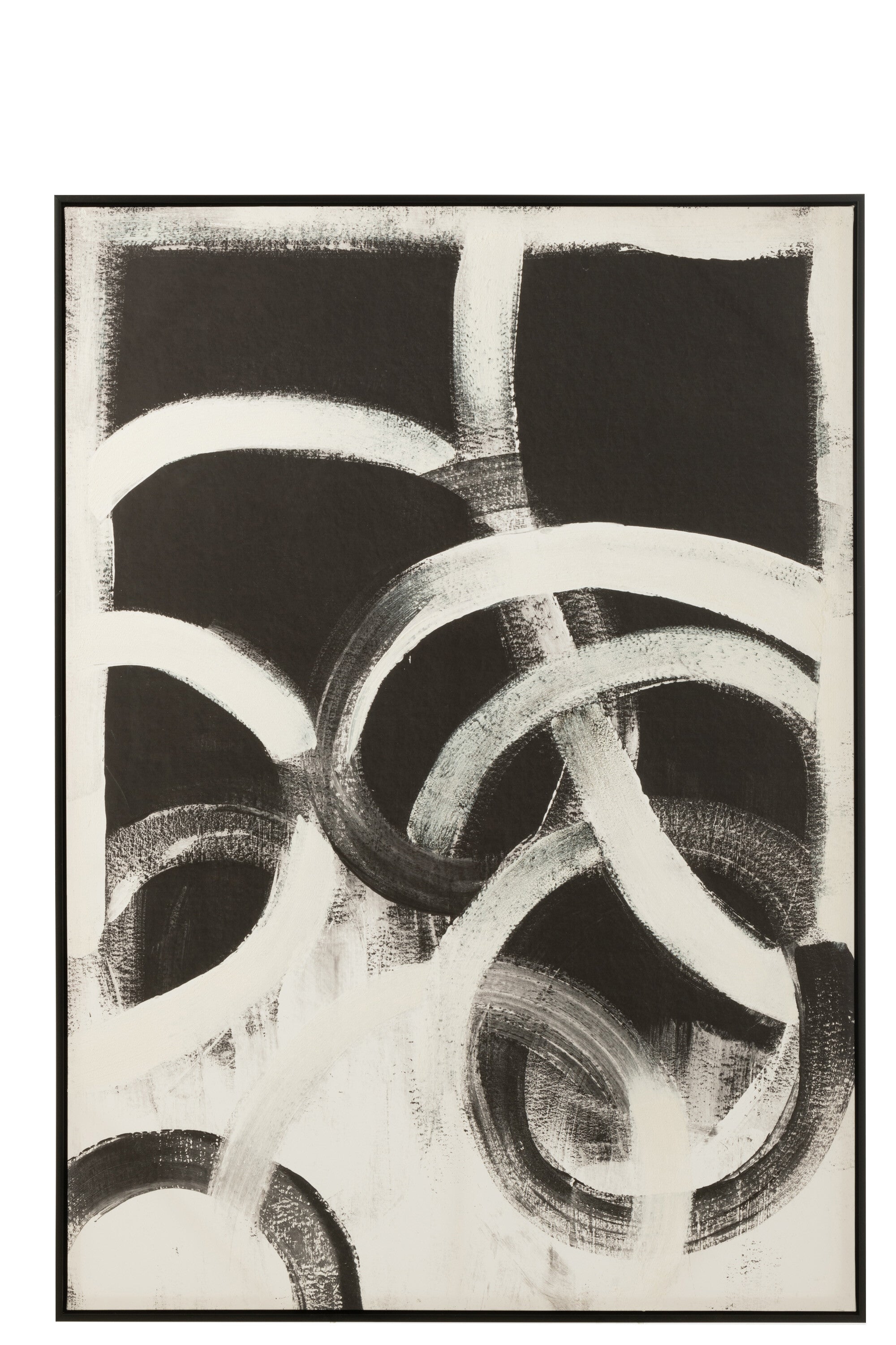 Monochromatische Reflexion - Abstraktes Kunstwerk auf Leinwand in Acrylfarben