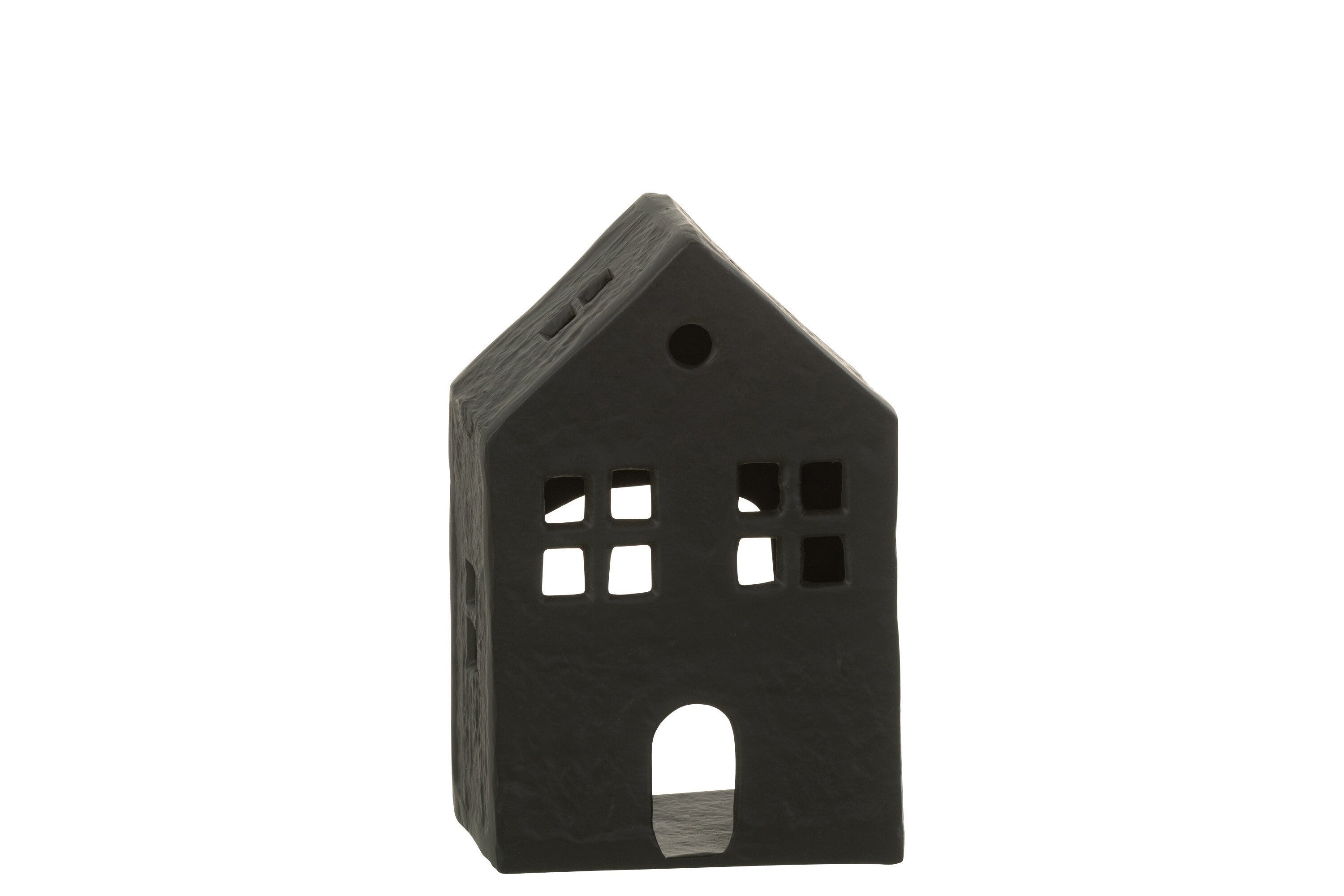 Aluminium Teelichthaus 'Urban Retreat' - Design in Schwarz, 19x12x7 cm Teelichthaus