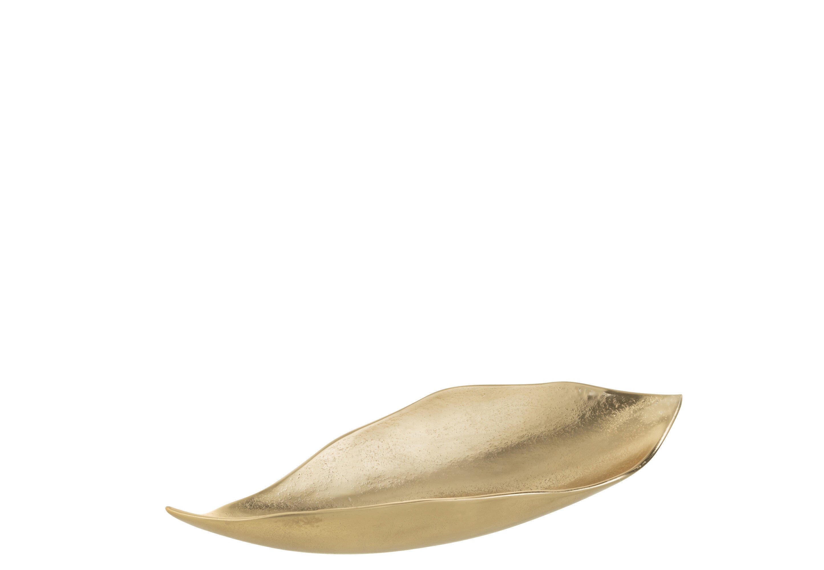 2er Set Deko-Tablett Blatt in Gold aus Aluminium - Eleganz in Zwei Größen