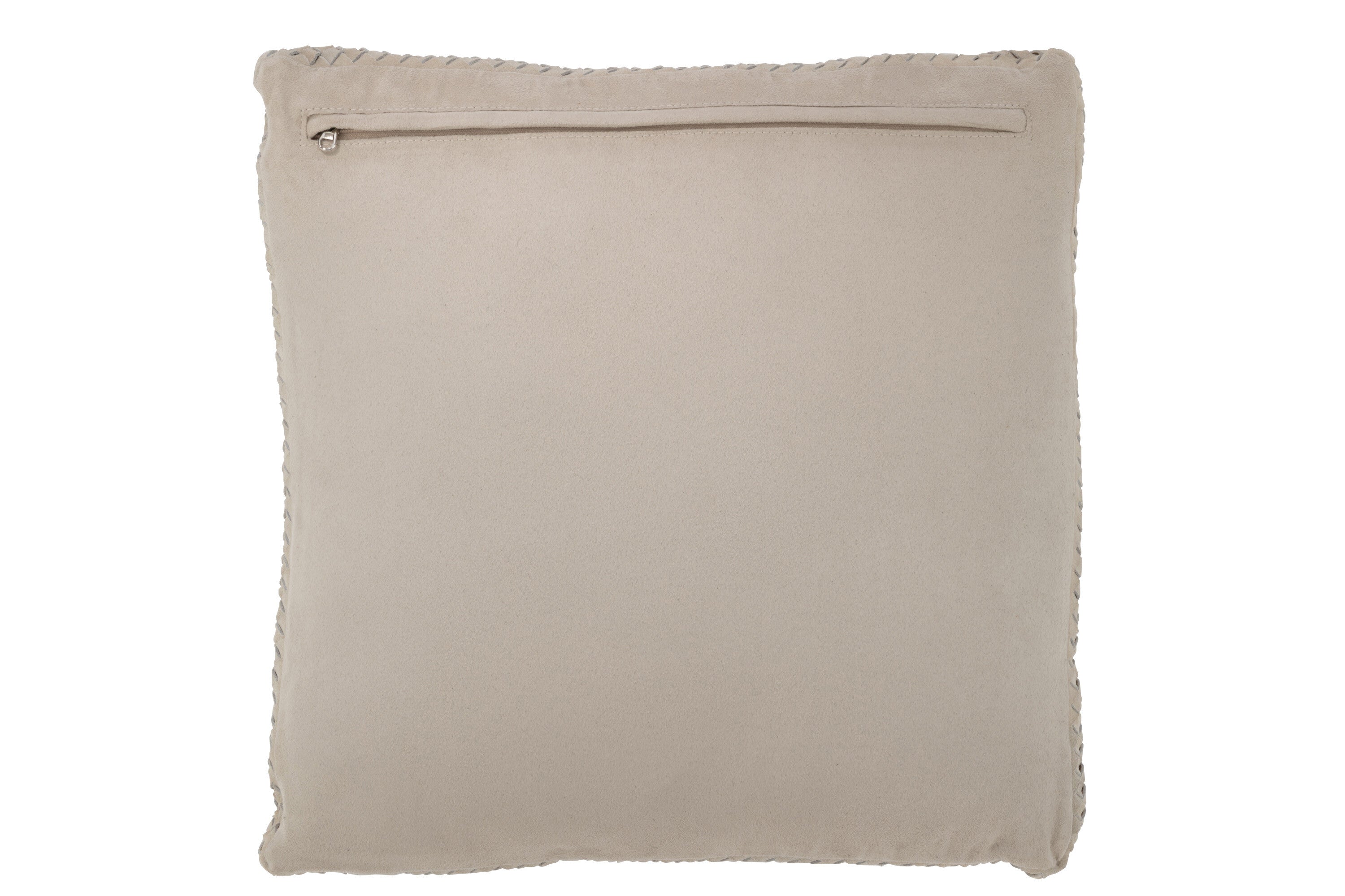 Exklusives 2er Set Kissen 'Gewoben' in Grau Leder – Stilvolle Handwerkskunst, Pflegeleicht, 45x45 cm