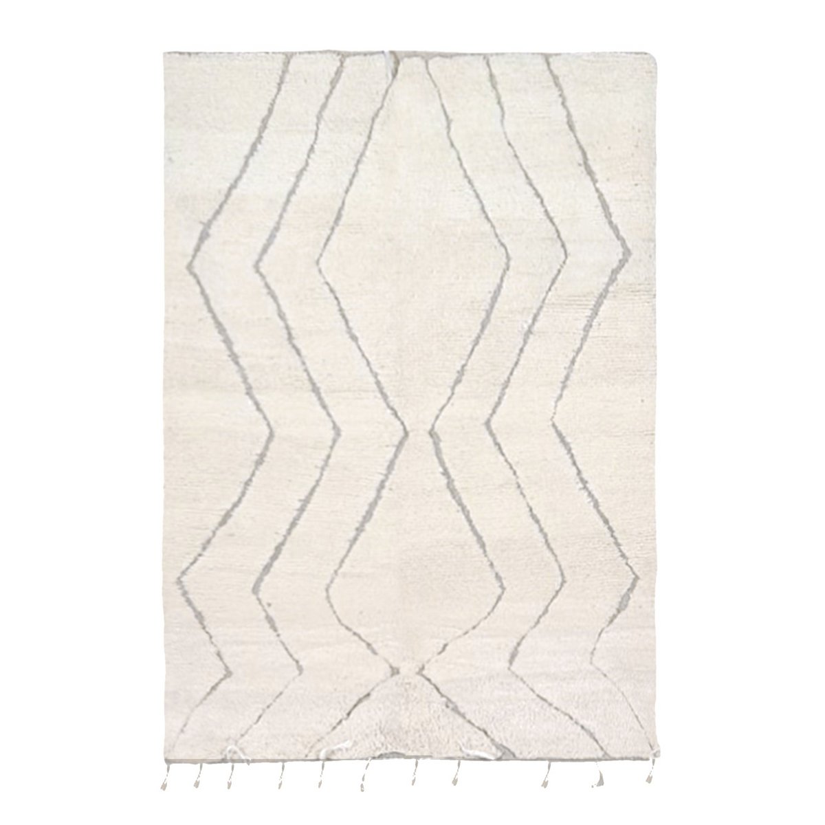 Authentischer marokkanischer Berberteppich aus Wolle El Jadida 190 x 292 cm