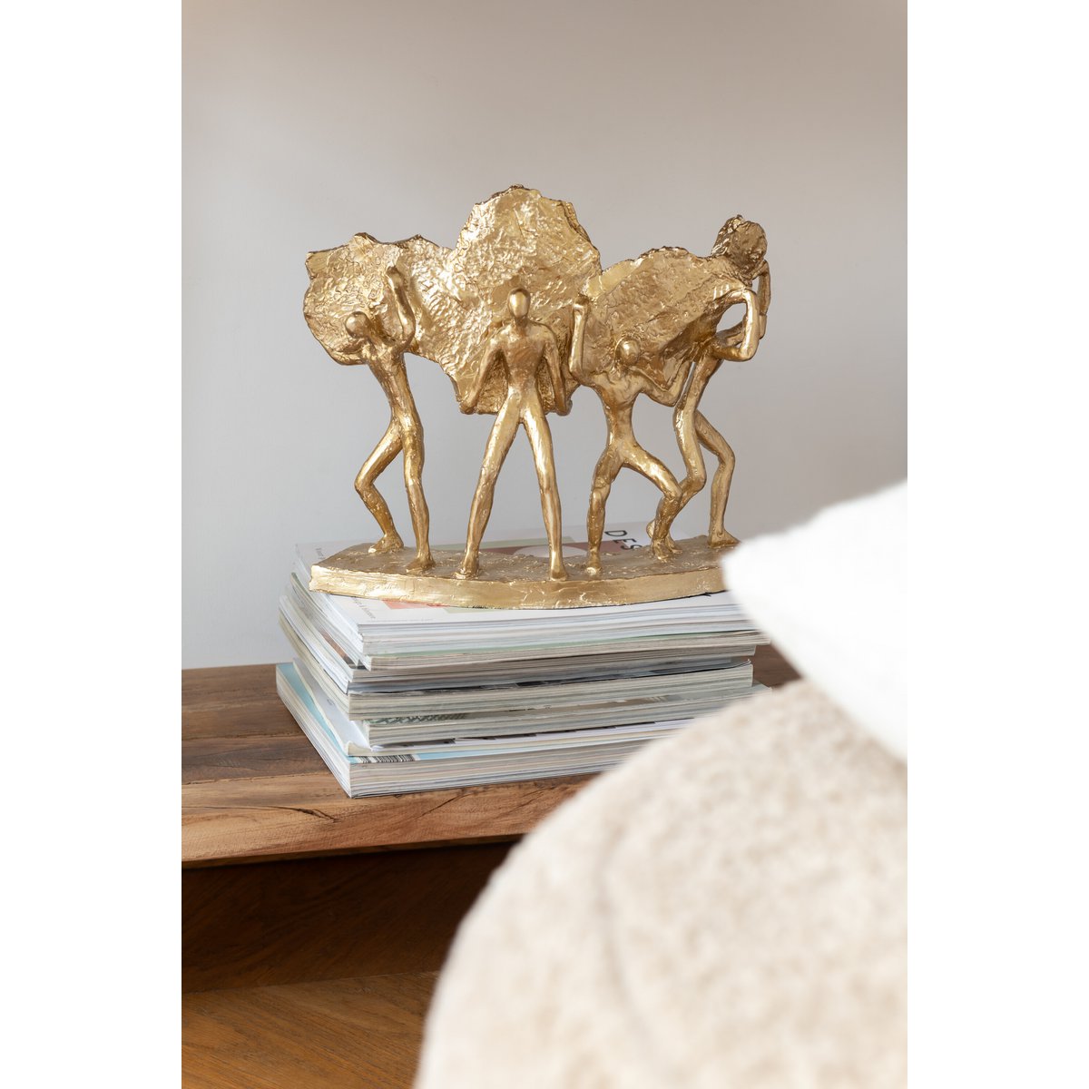 J-Line Figuren Dragen Steen Resine Goud