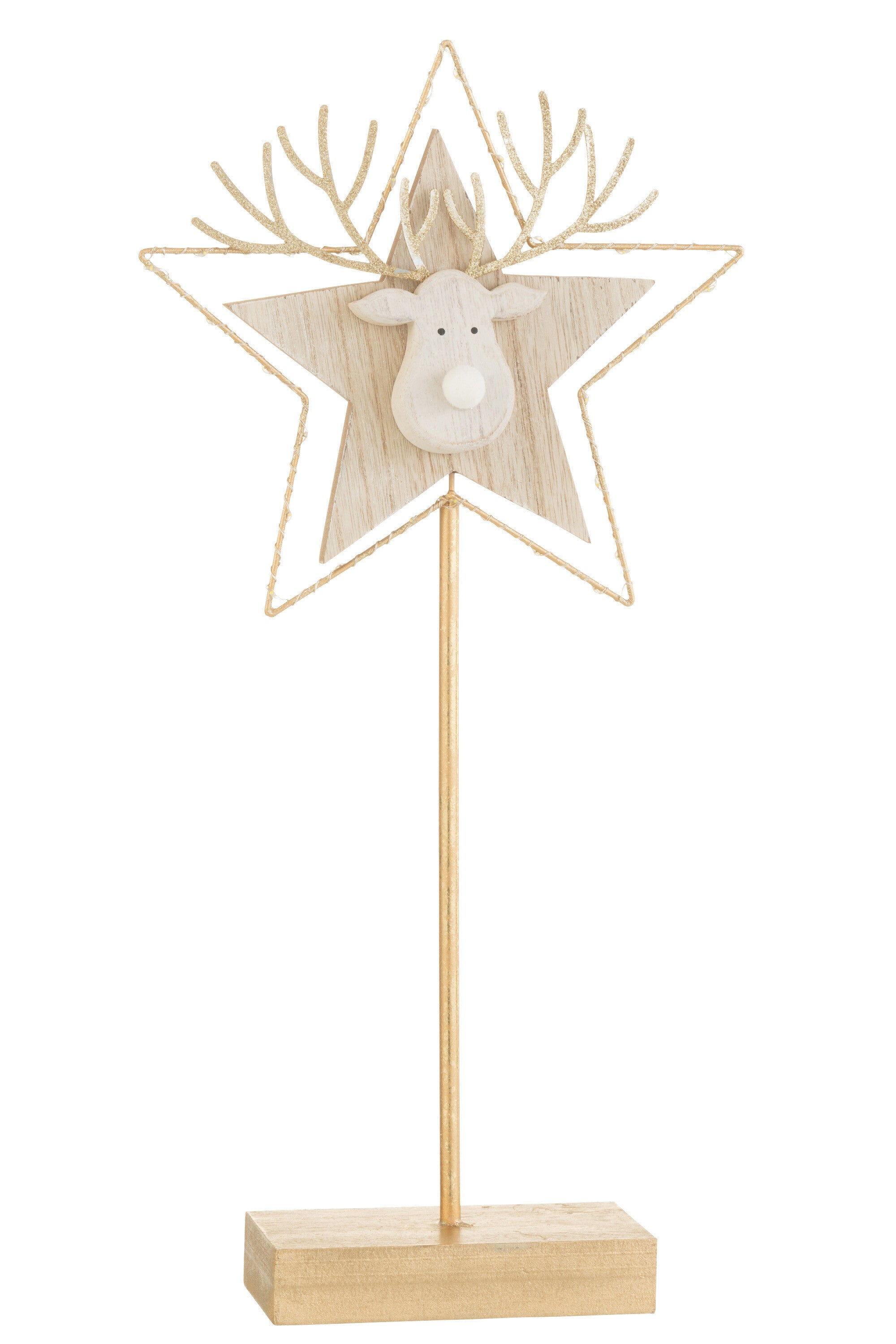 Aufsteller Rentierkopf LED zwei Größen Weihnachtsdekoration Hirsch Elch