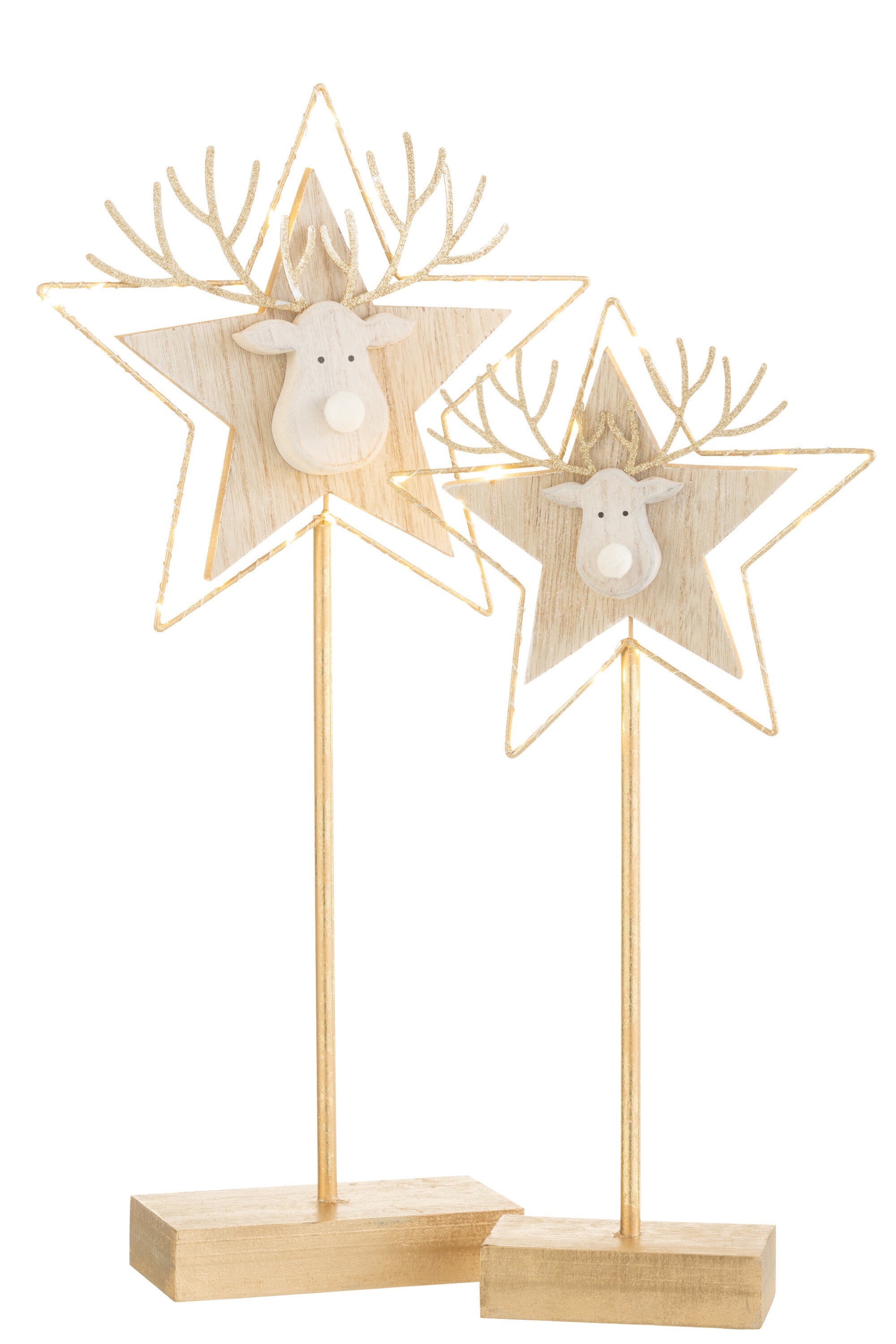 Display reindeer head LED two sizes Christmas decoration deer elk