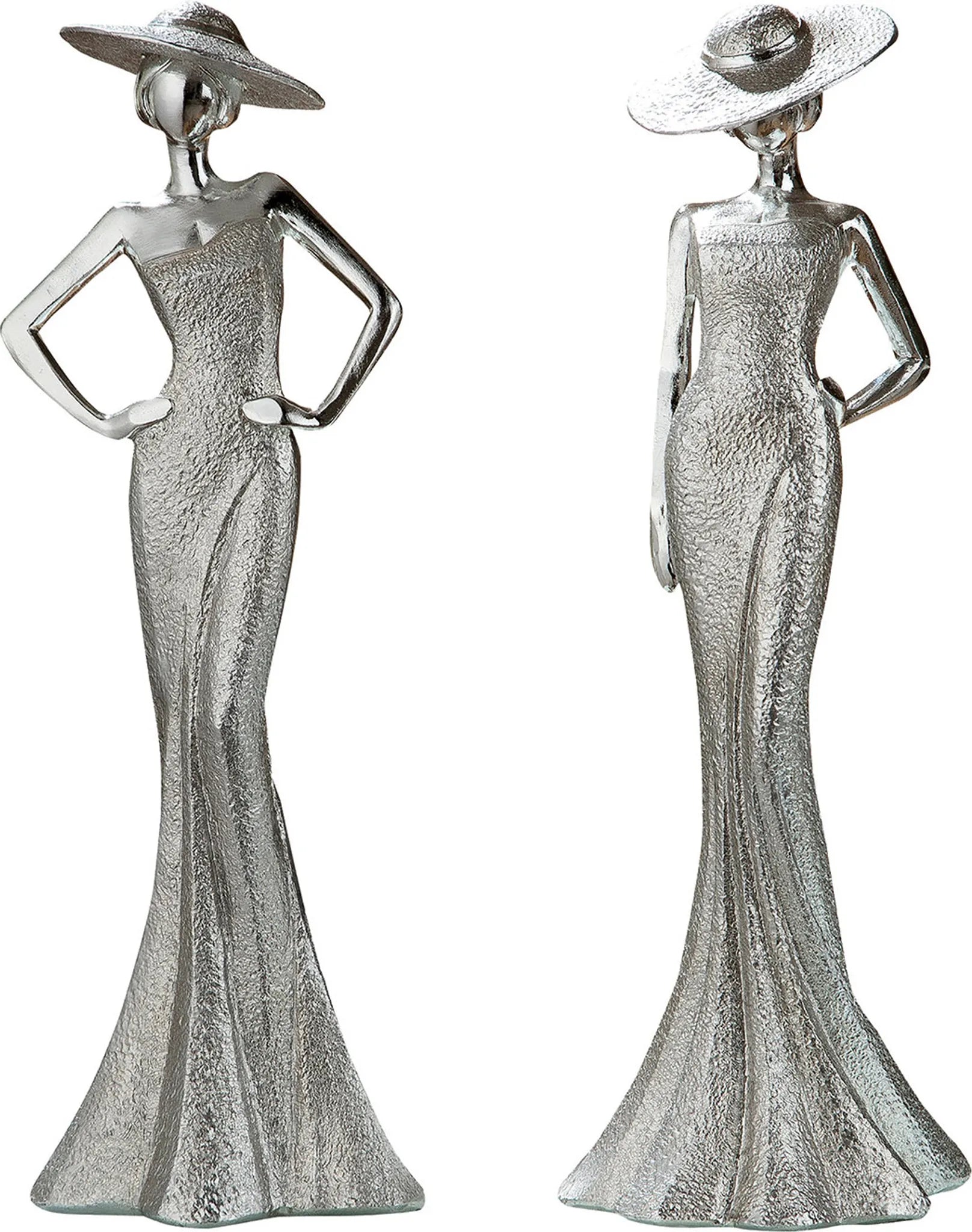 Dekofigur 2er Set Velmora Ladies Silber 30 cm