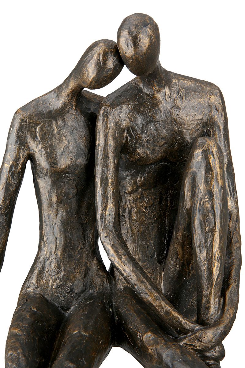 Decoratief figuur randzittend, sculptuur XL Koppel