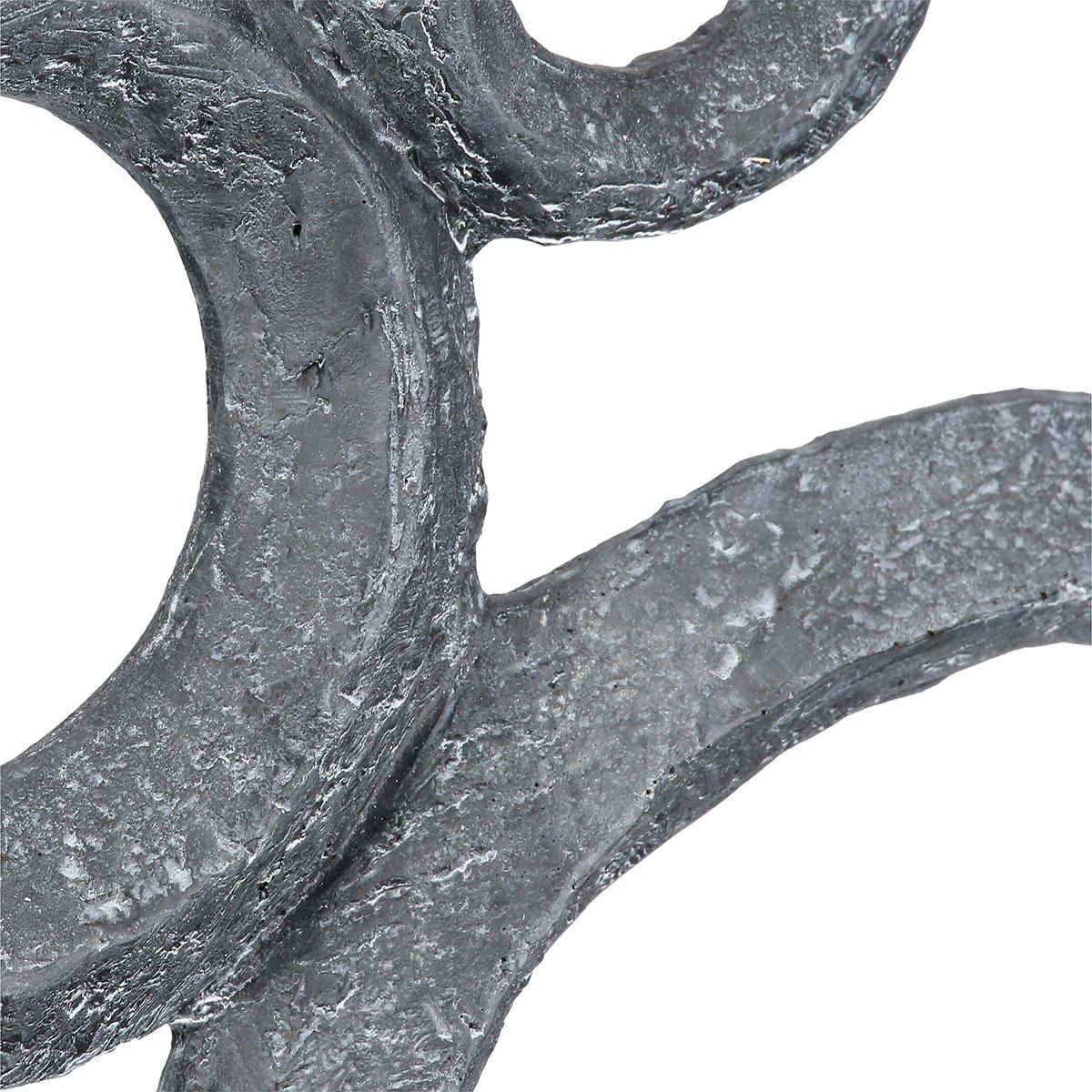 Moderne Skulptur Läufer auf Kreisen – Anthrazit und Kupferfarben