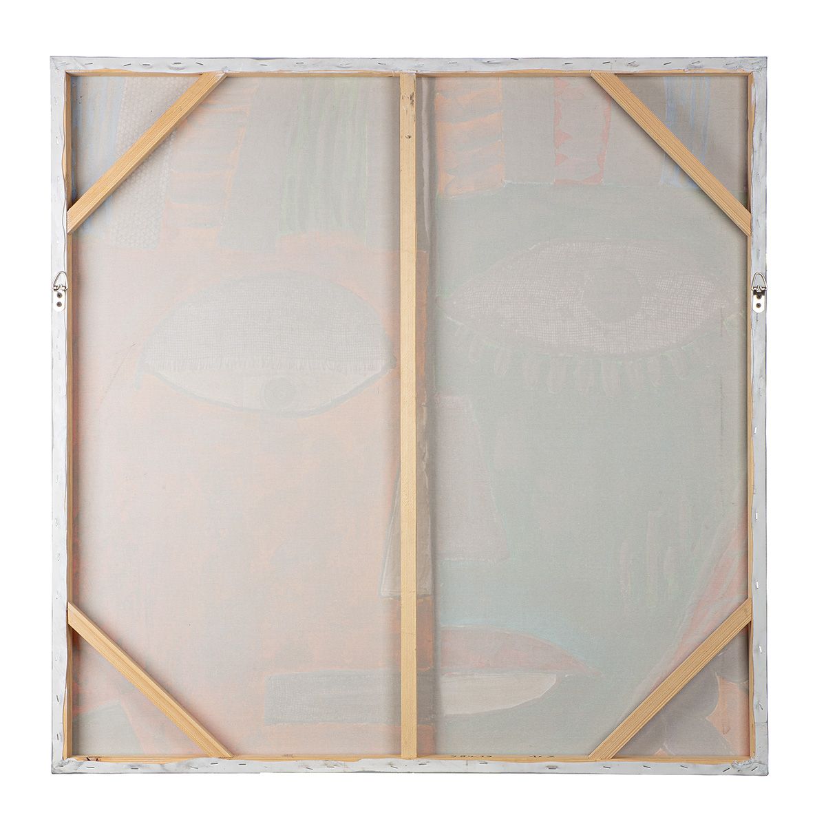 Wandbild Visage Gesicht Leinwand Mehrfarbig 100x100cm Abstrakt