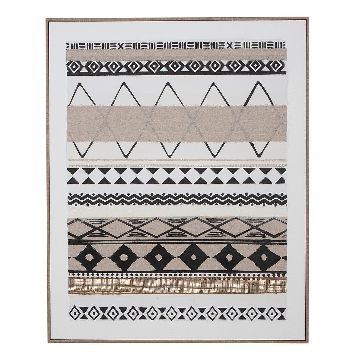 Leinwandbild Mwaki Ethno Muster modern gerahmt 82x102 cm