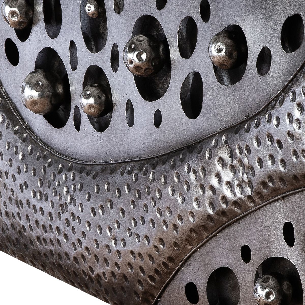 Metallbild Callosti Silberfarben Modern 120x56cm