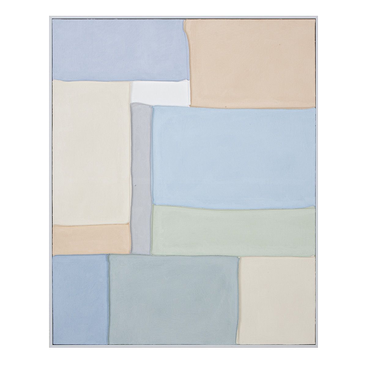 Wandbild Cubic Handbemalt Rechteckig Mehrfarbig 82x102 cm