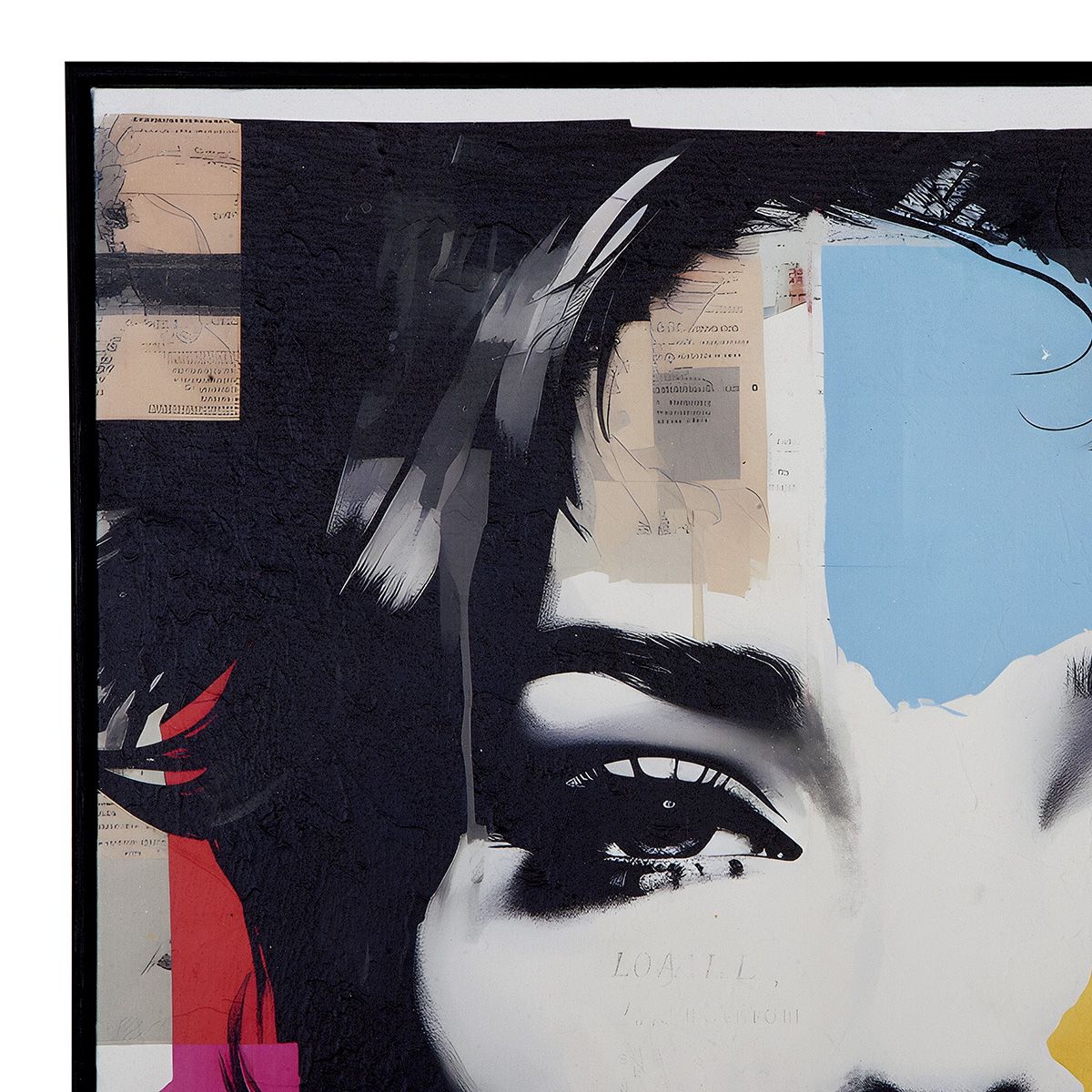 Wandbild Femme Fatale Porträt mehrfarbig 82x102cm Leinwand modern