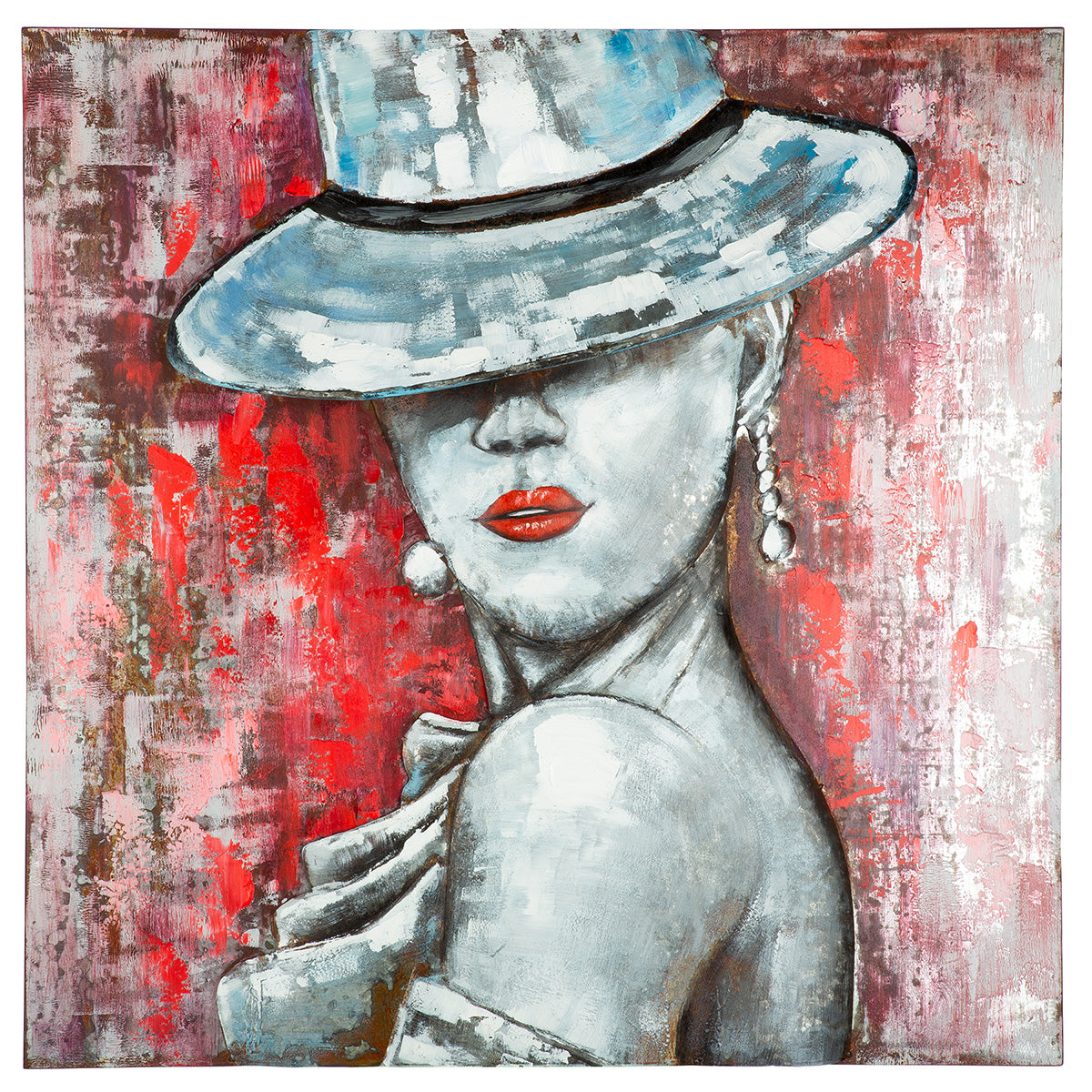 Wandbild Set Artlina Charlotte Violet Metall Quadratisch