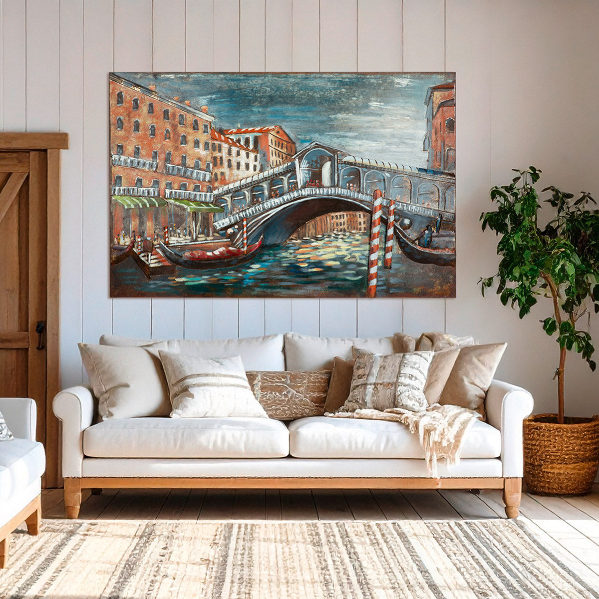 Wandbild Ponte Di Rialto Metall Mehrfarbig 120x80cm