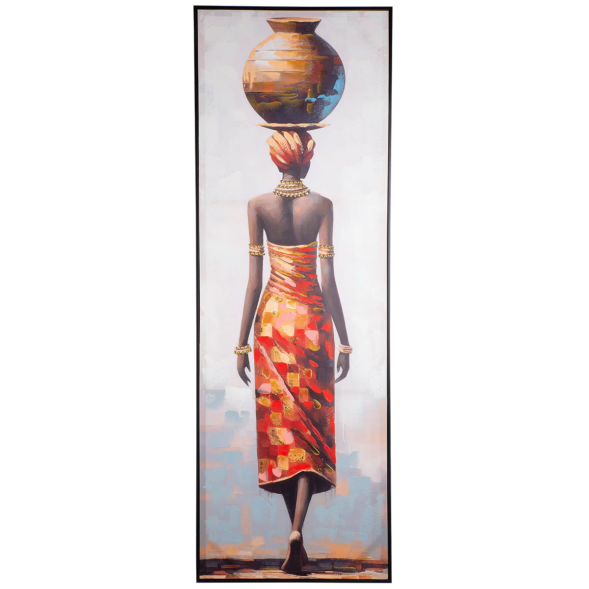 Wandbild Set Makeda Frauenmotiv Leinwand Handgemalt 152x52cm