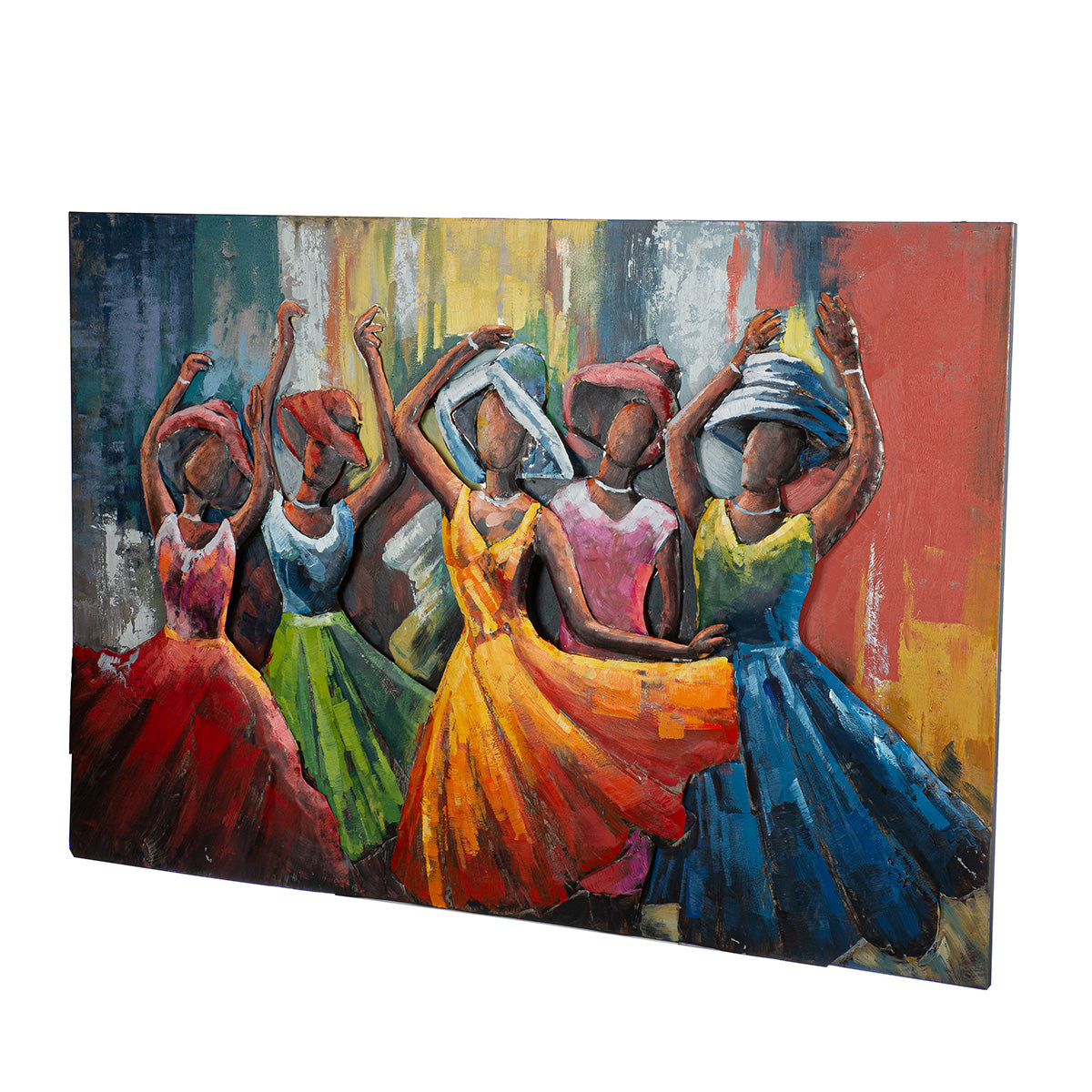 Metall Wandbild Lets Dance Frauen Tanz 3D Optik 120x80cm