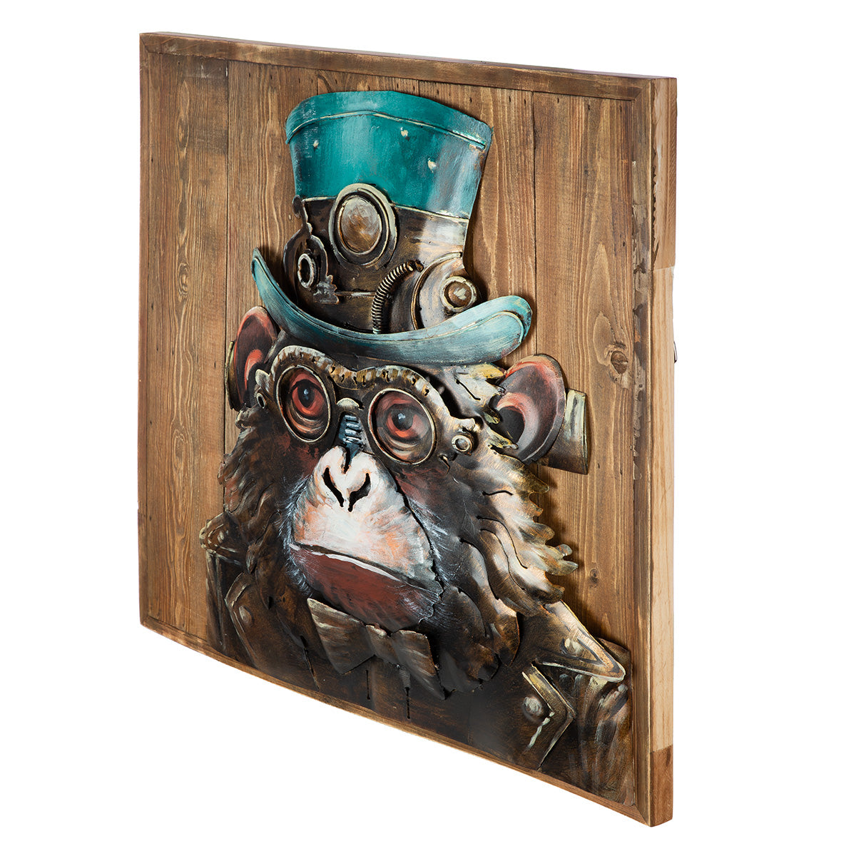 Wandbild Montague Steampunk Affe im Vintage Stil