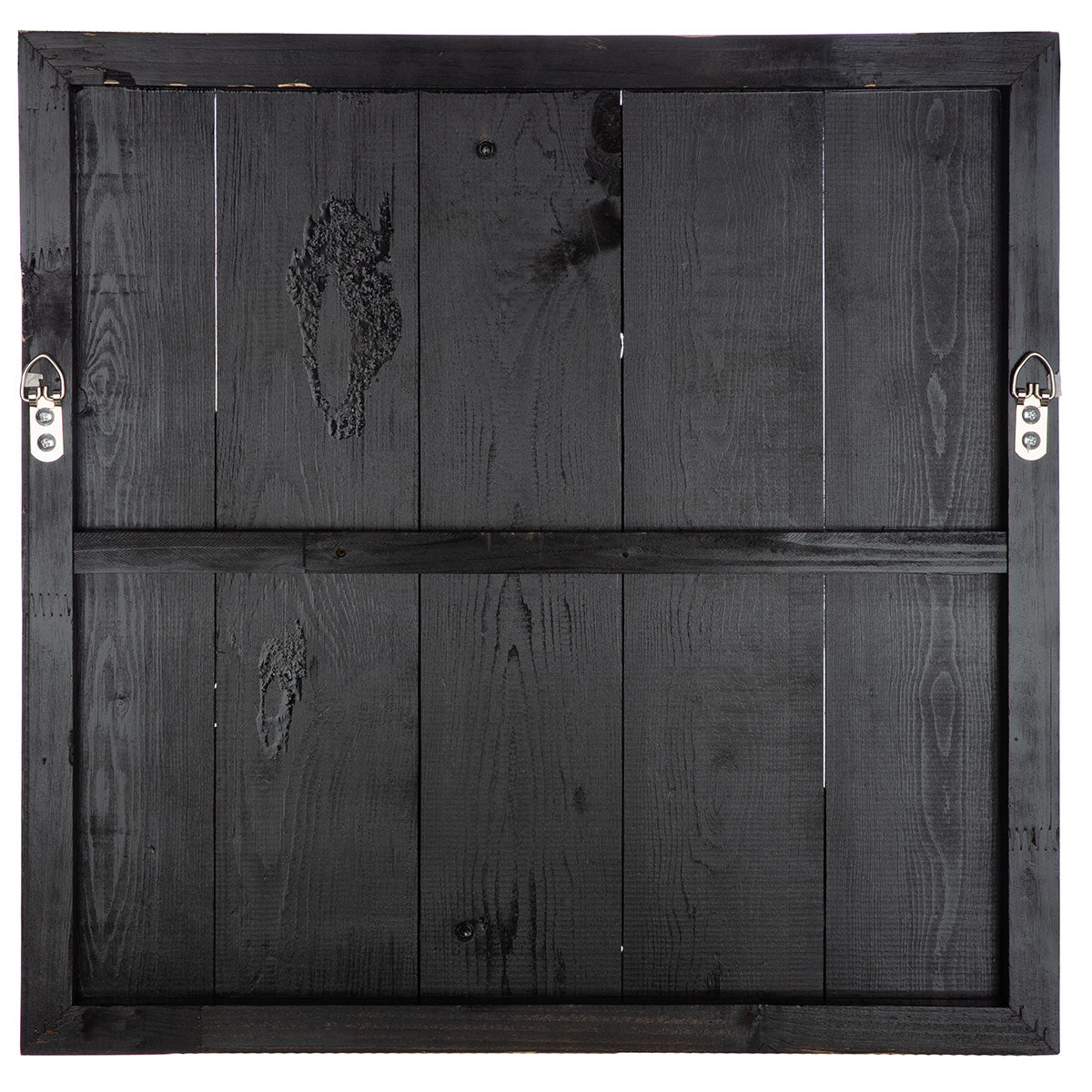 Wandbild Steampunk Cat Holz Metall 3D Optik quadratisch 50x50cm