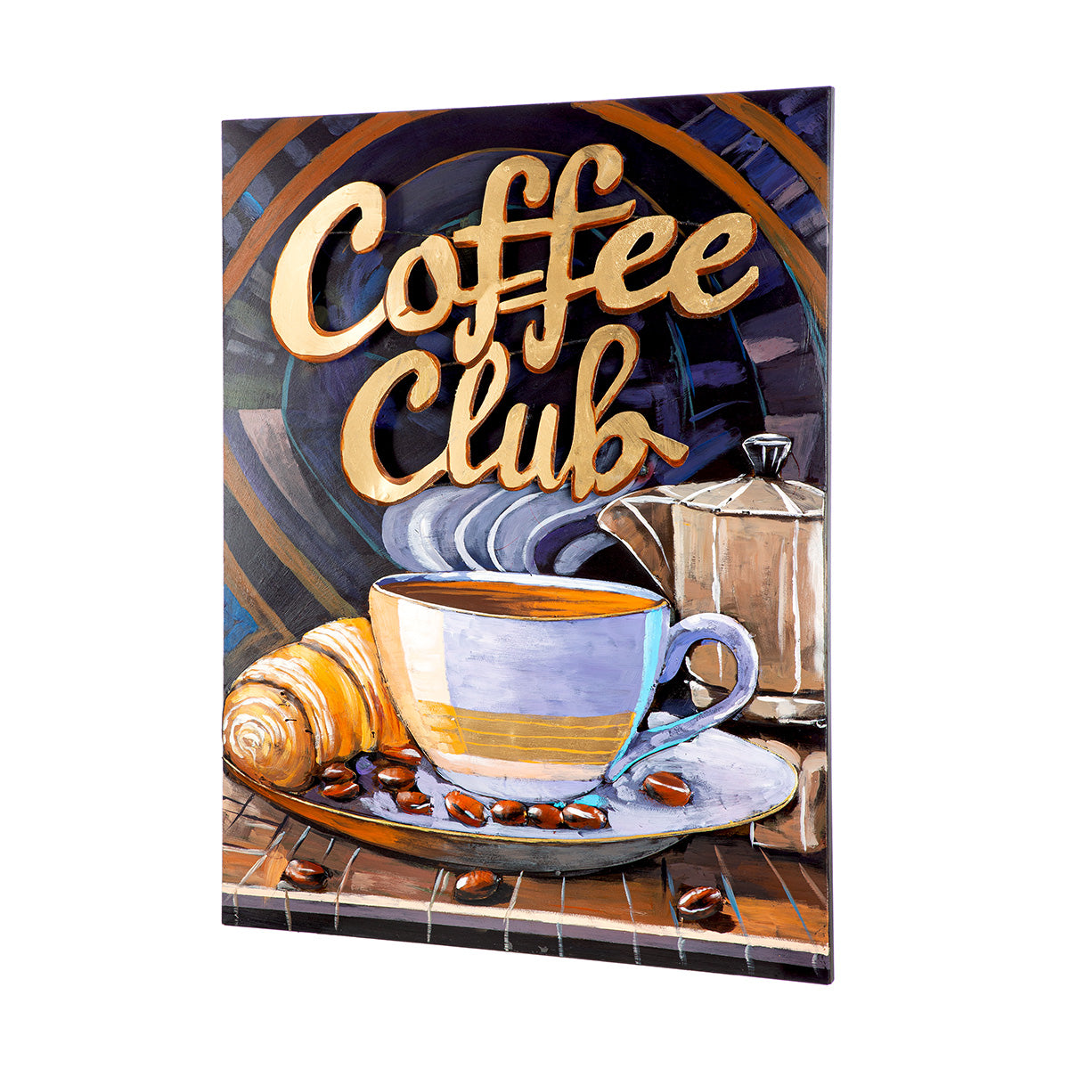 Bild 3D Coffee Club Wandbild modern 80x60cm