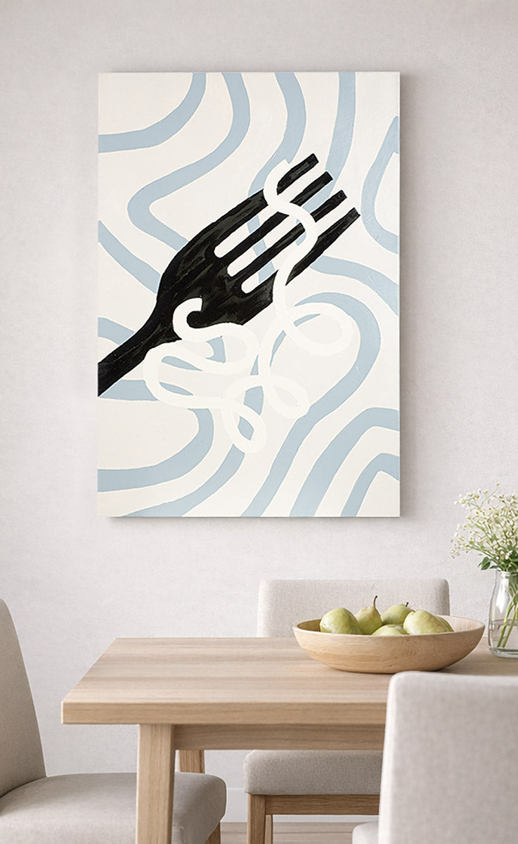 Bild Pasta Club Wandbild Linienkunst modern minimalistisch
