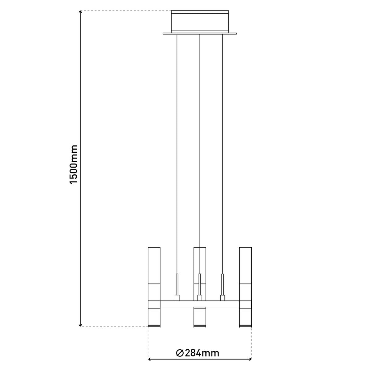 LED-Krone 3flg. d: 28,4cm Up/Down "CASTLE"