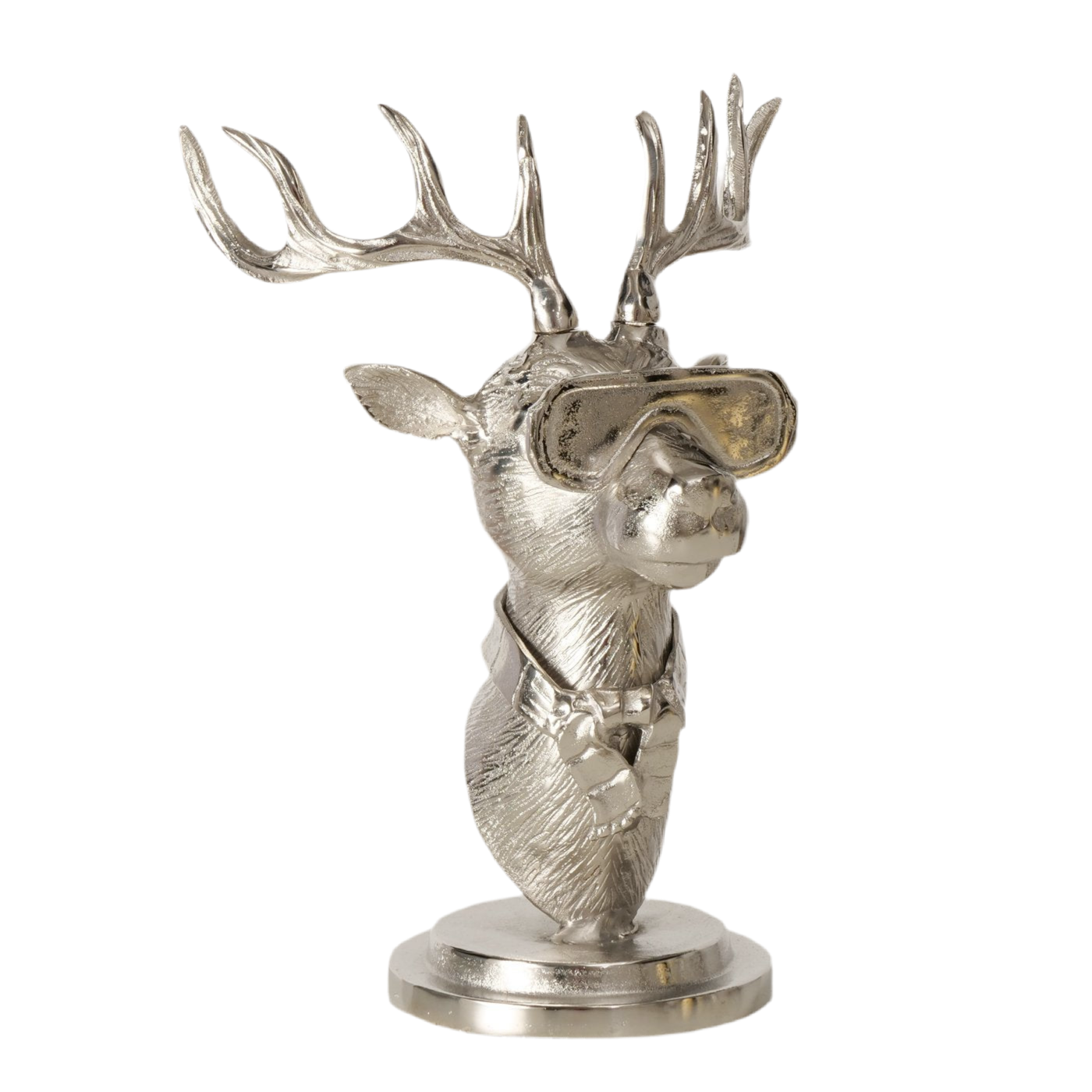 Silver Trendstag Hirschfigur Silber 49cm Aluminium Handgefertigt Modern