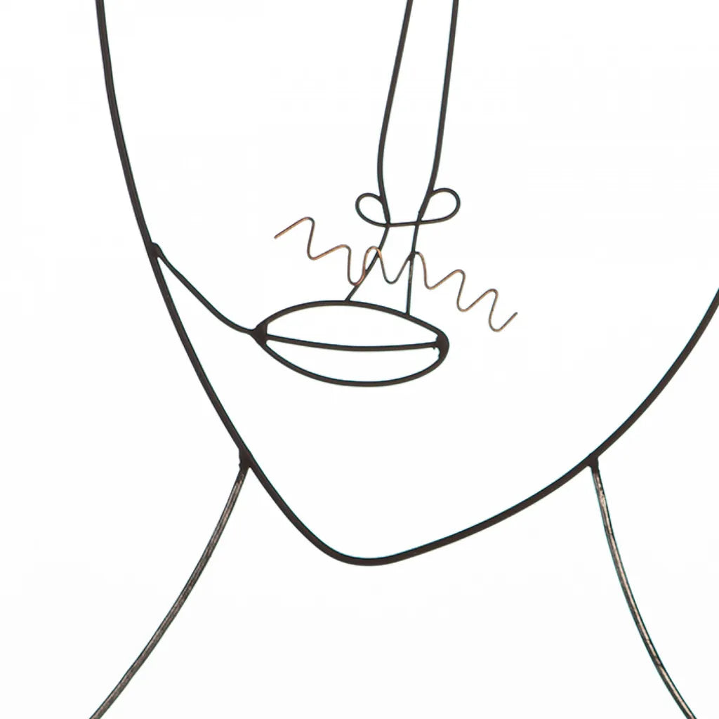 3D Wanddeko MADAME & MONSIEUR Dunkelbraun Kupferfarben Höhe 60cm