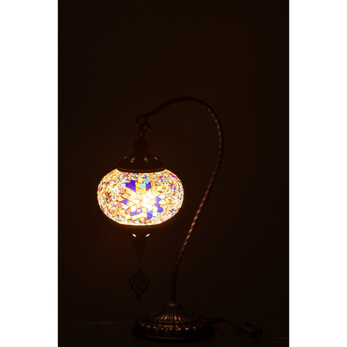 Mosaic Table Lamp Hanging Orange