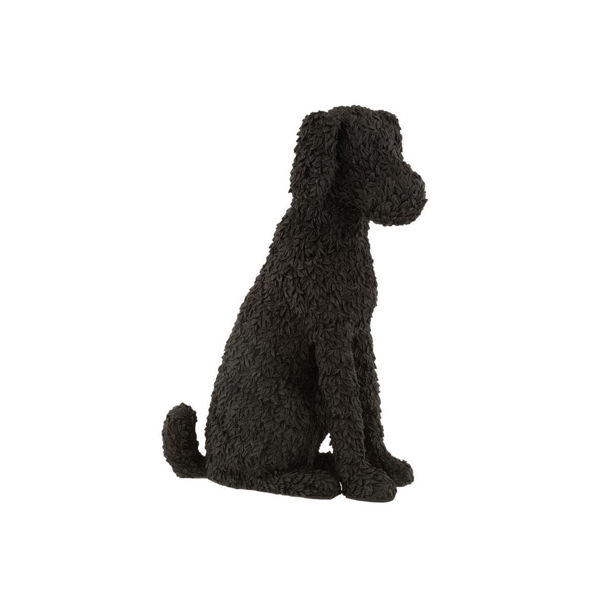 Dekofigur Hund Max Sitzend Schwarz Polyresin 49cm