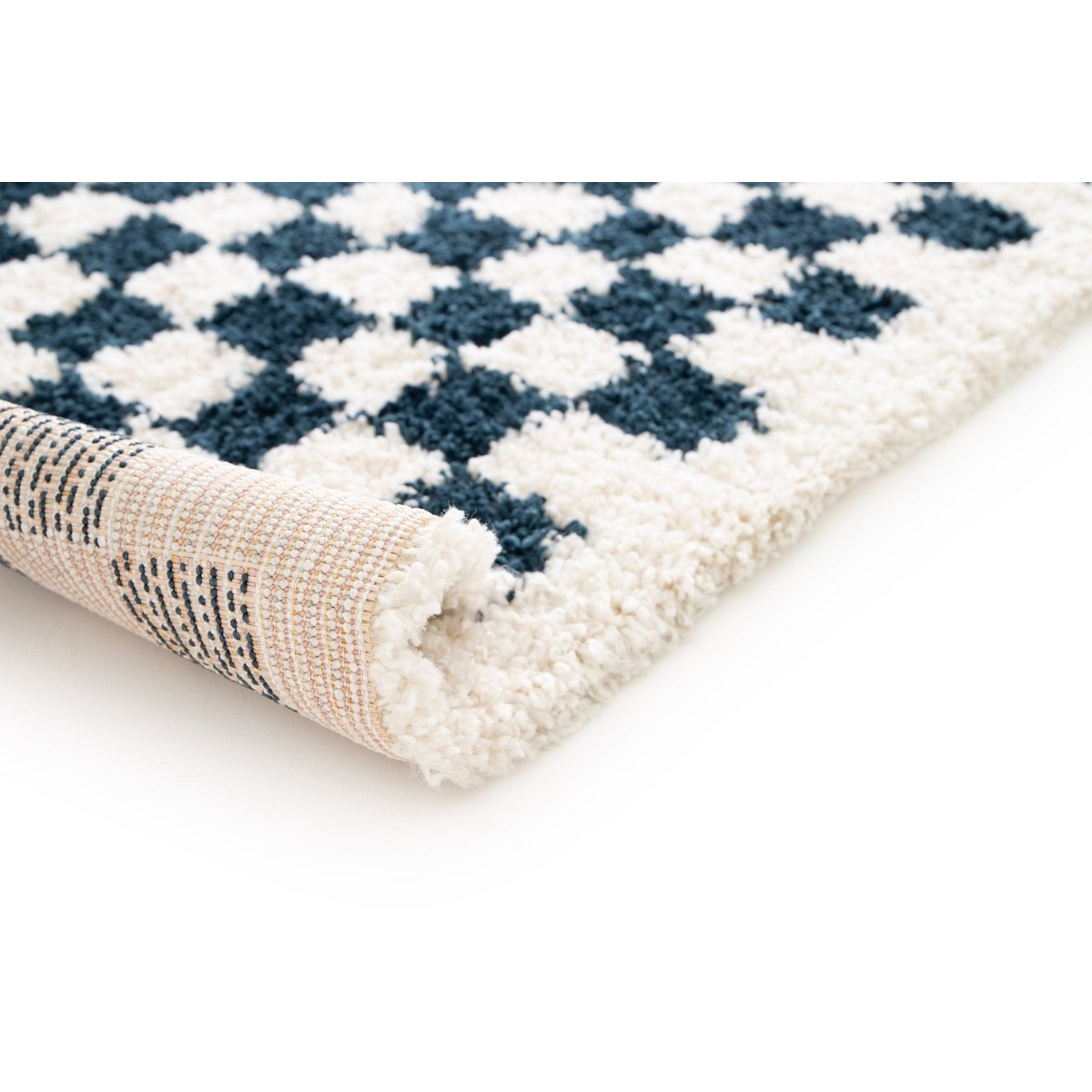 Weicher und sperriger langer Checker -Checkerboard -Checkterteppich