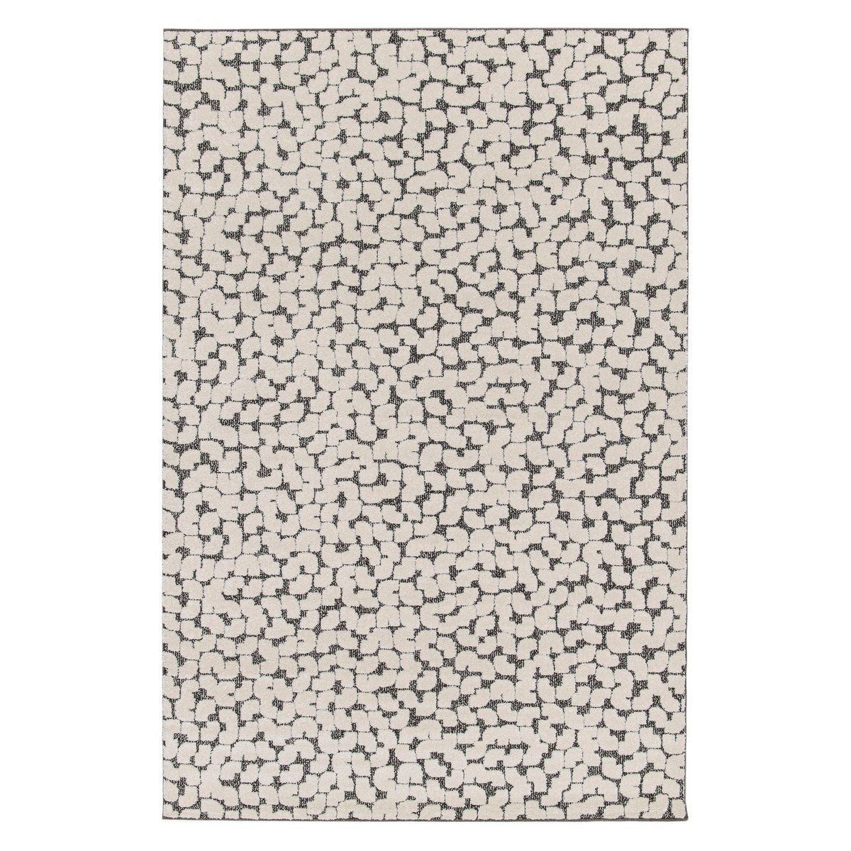 Weicher Teppich geformt Beige und weißes Opus